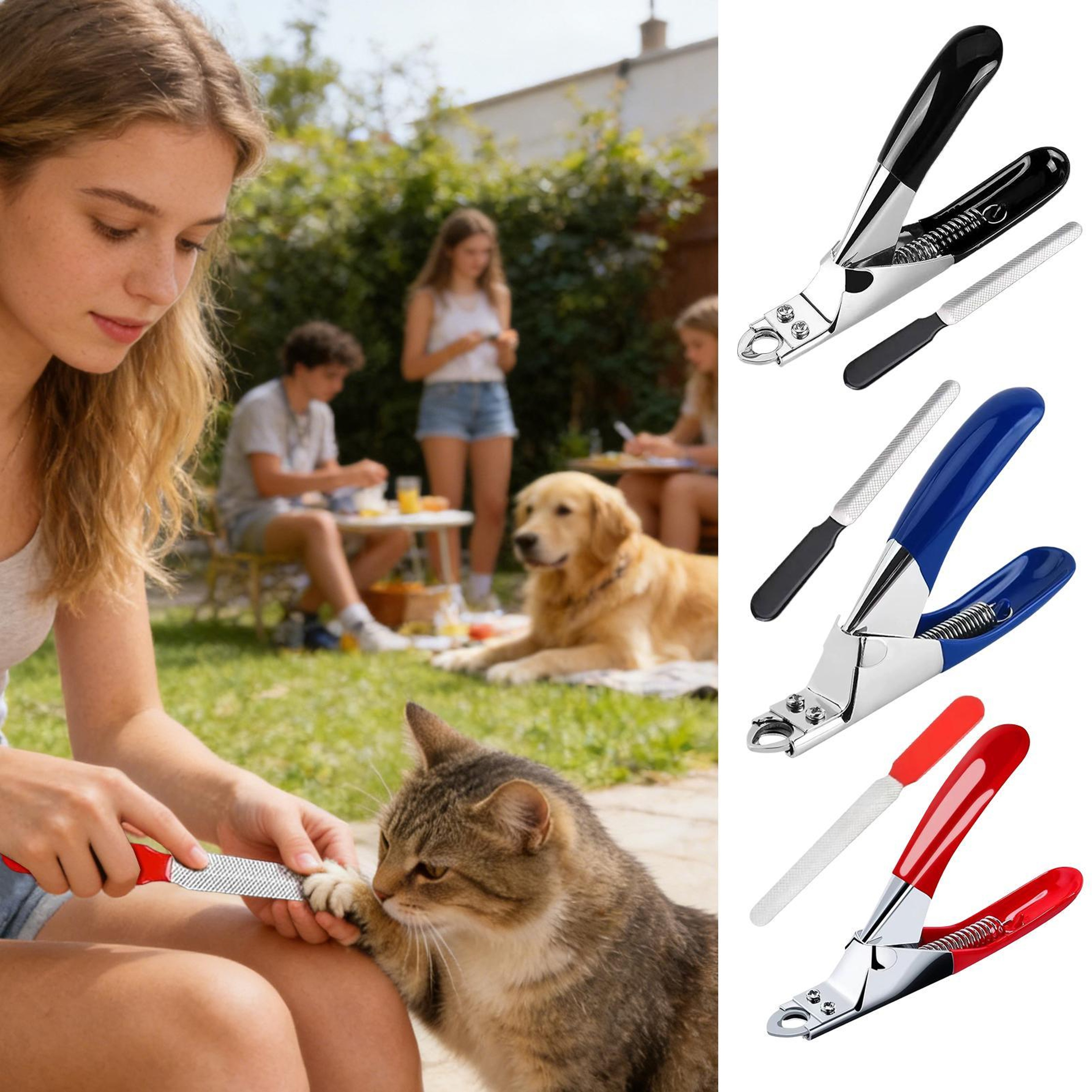 Professional Pet Nail Clippers Stainless Steel Dog Nail Trimmer With Nail File For Cats  Dogs 1