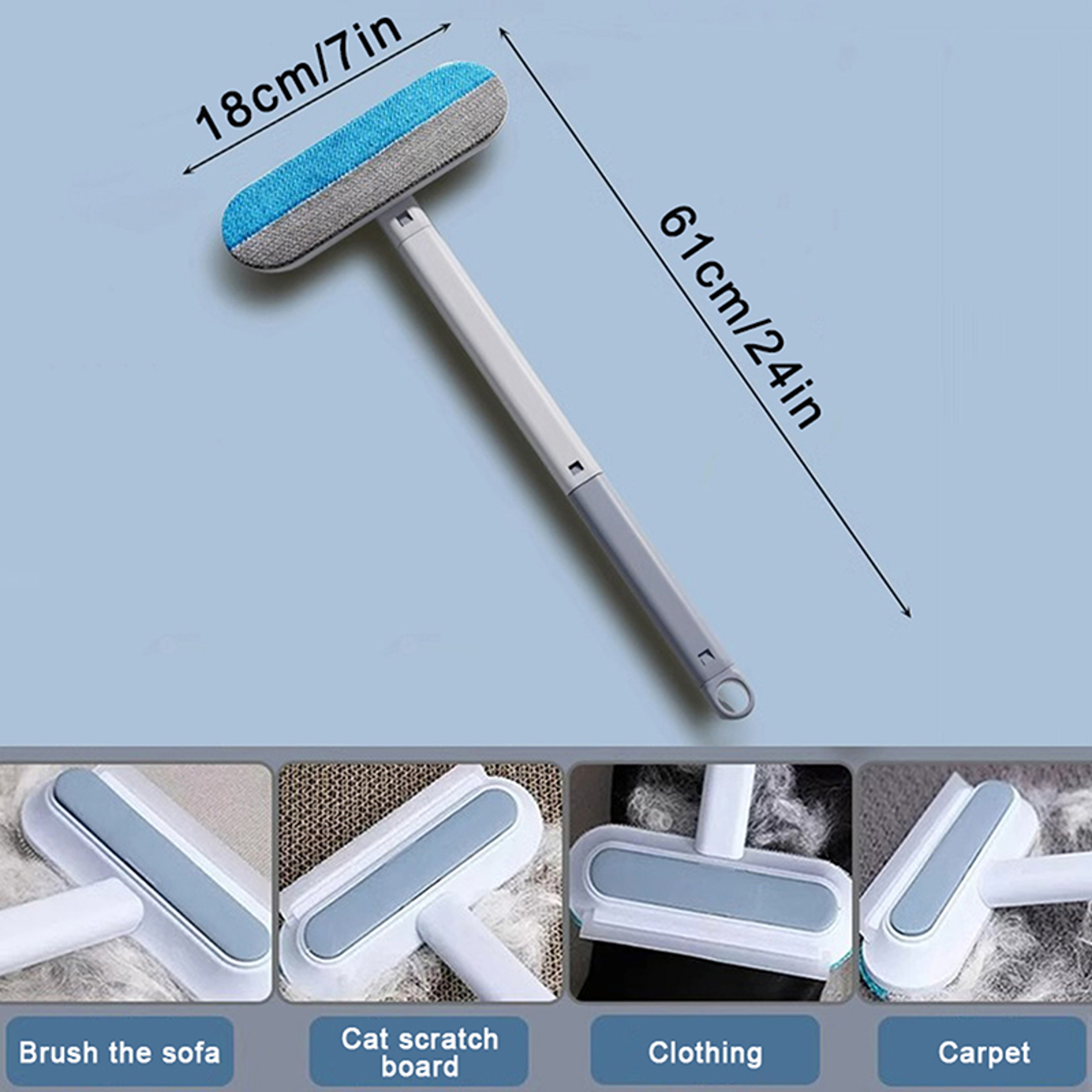 4 in 1 Pet Hair Remover Long Handle Reusable Lint Roller for Dog & Cat Hair – view 6
