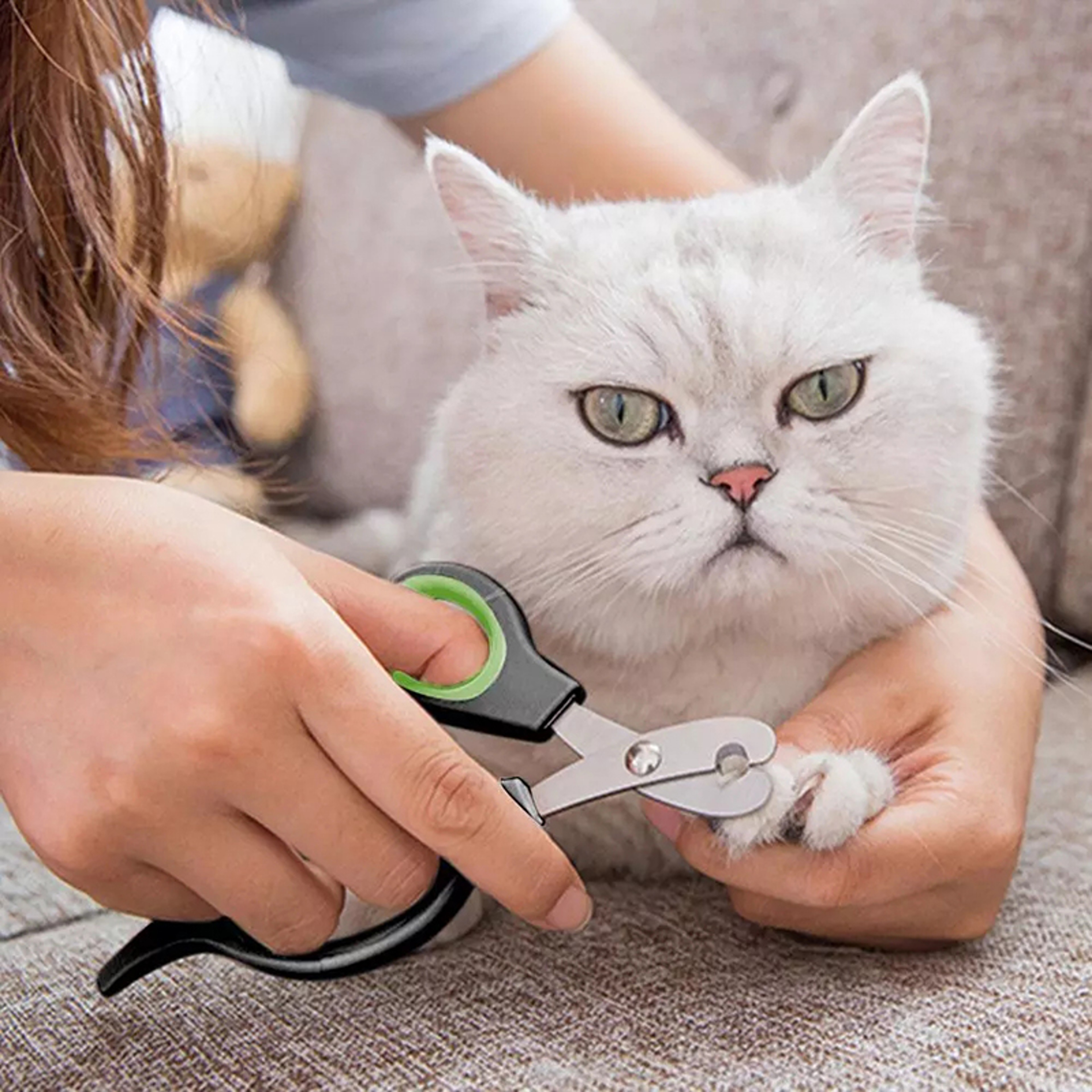 Safe Grip Pet Nail Clippers for Dogs, Cats & Small Animals with Precision Stainless Steel Blades – view 2