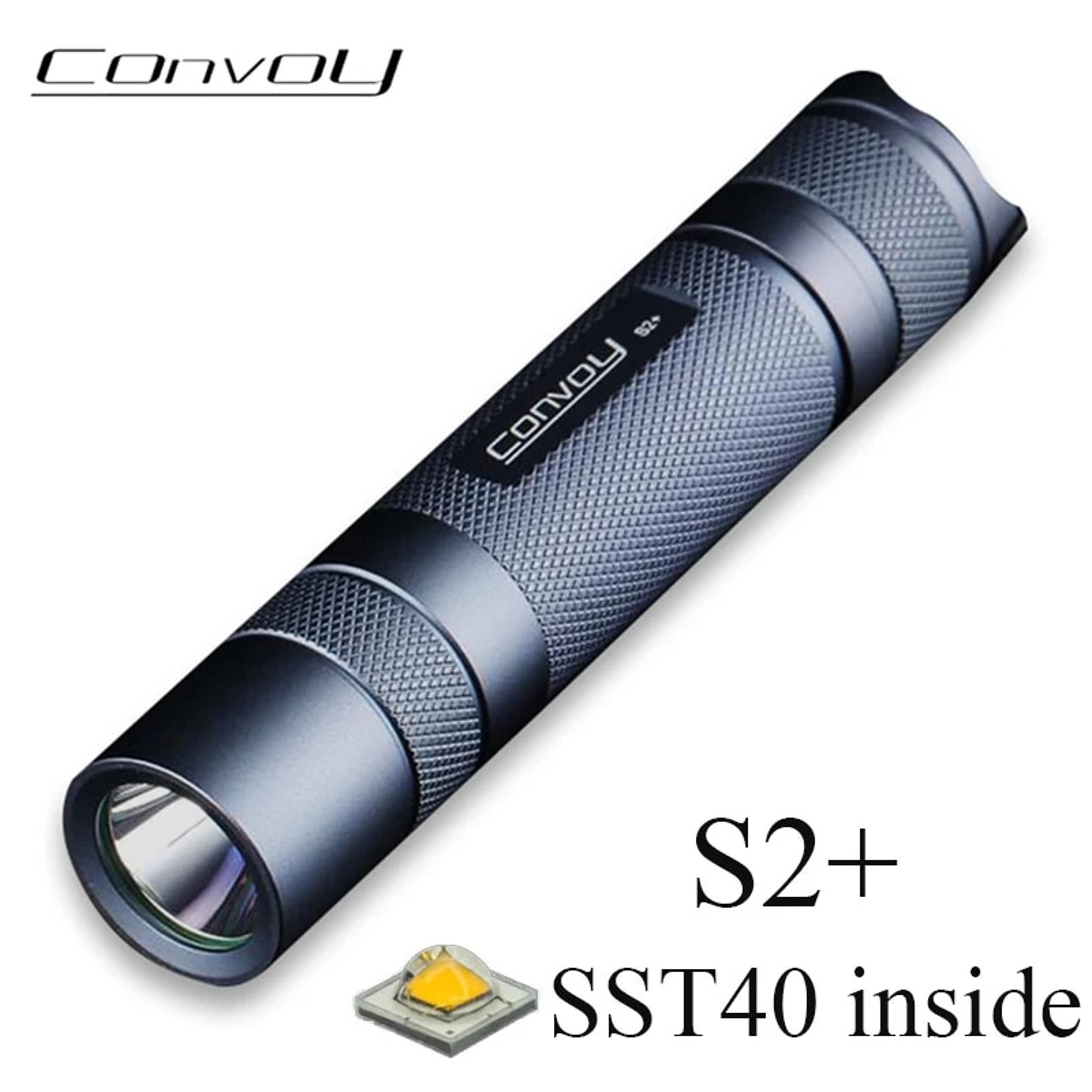1NCrConvoyS2PlusSST40FlashlightLinternaLEDHighPowerful18650FlashLight1800lmCampingFish