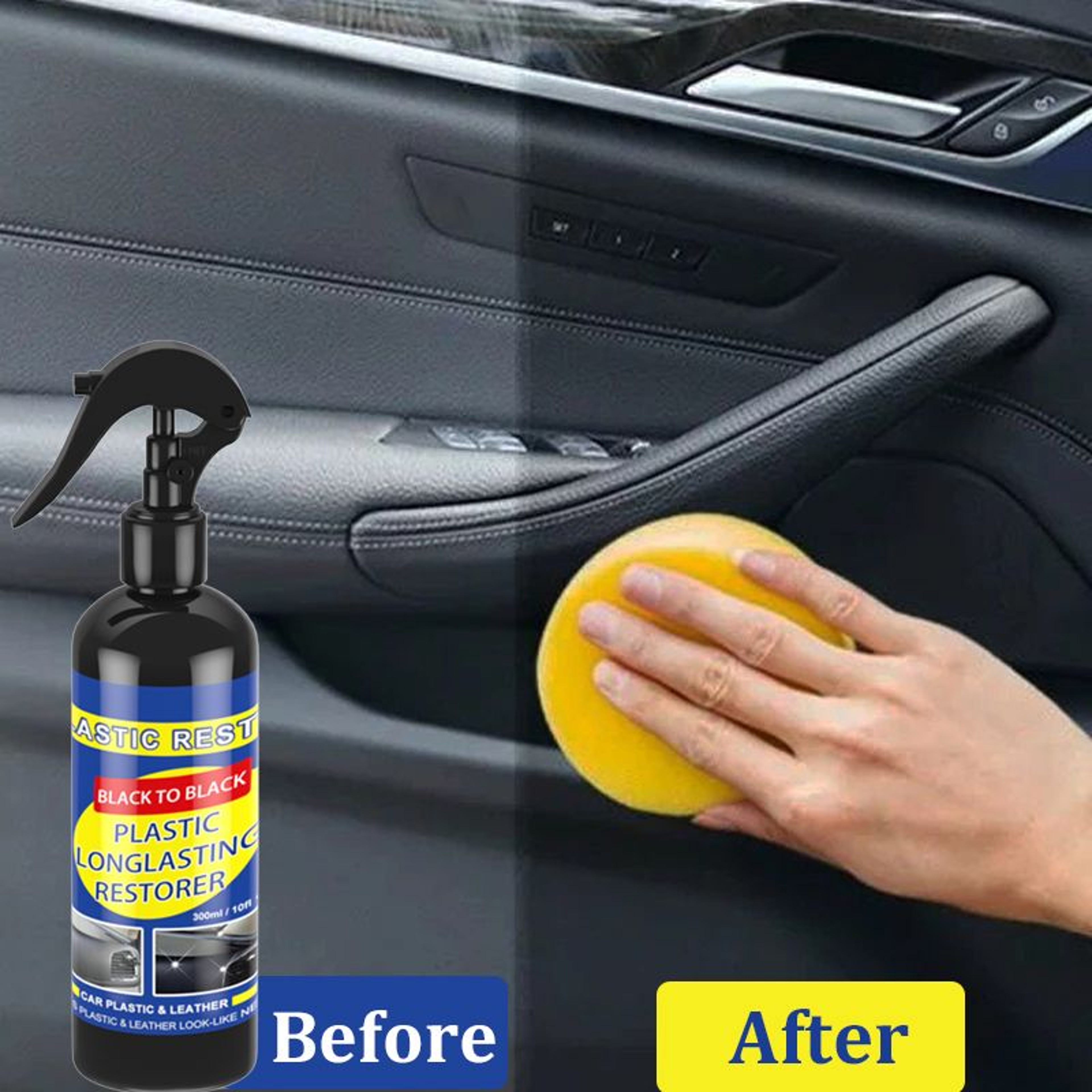 Car Plastic Restorer  Coating Agent Restores Faded Auto Plastic Rubber  Exterior Trim to LikeNe