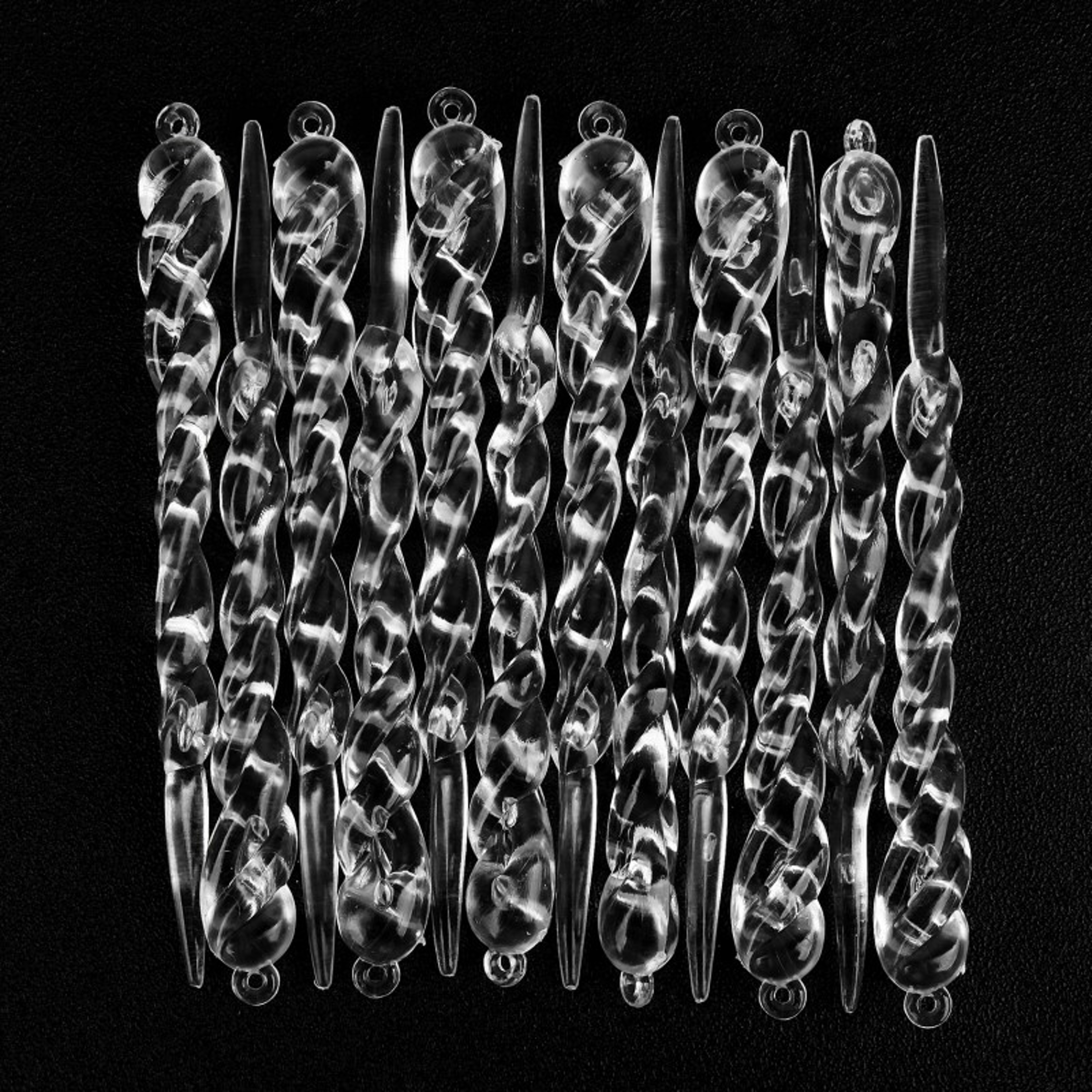 Crystal Christmas Ornaments, Transparent Twisted Icicle Hanging Tree Pendant, Elegant Winter Holiday Party Decoration – view 7