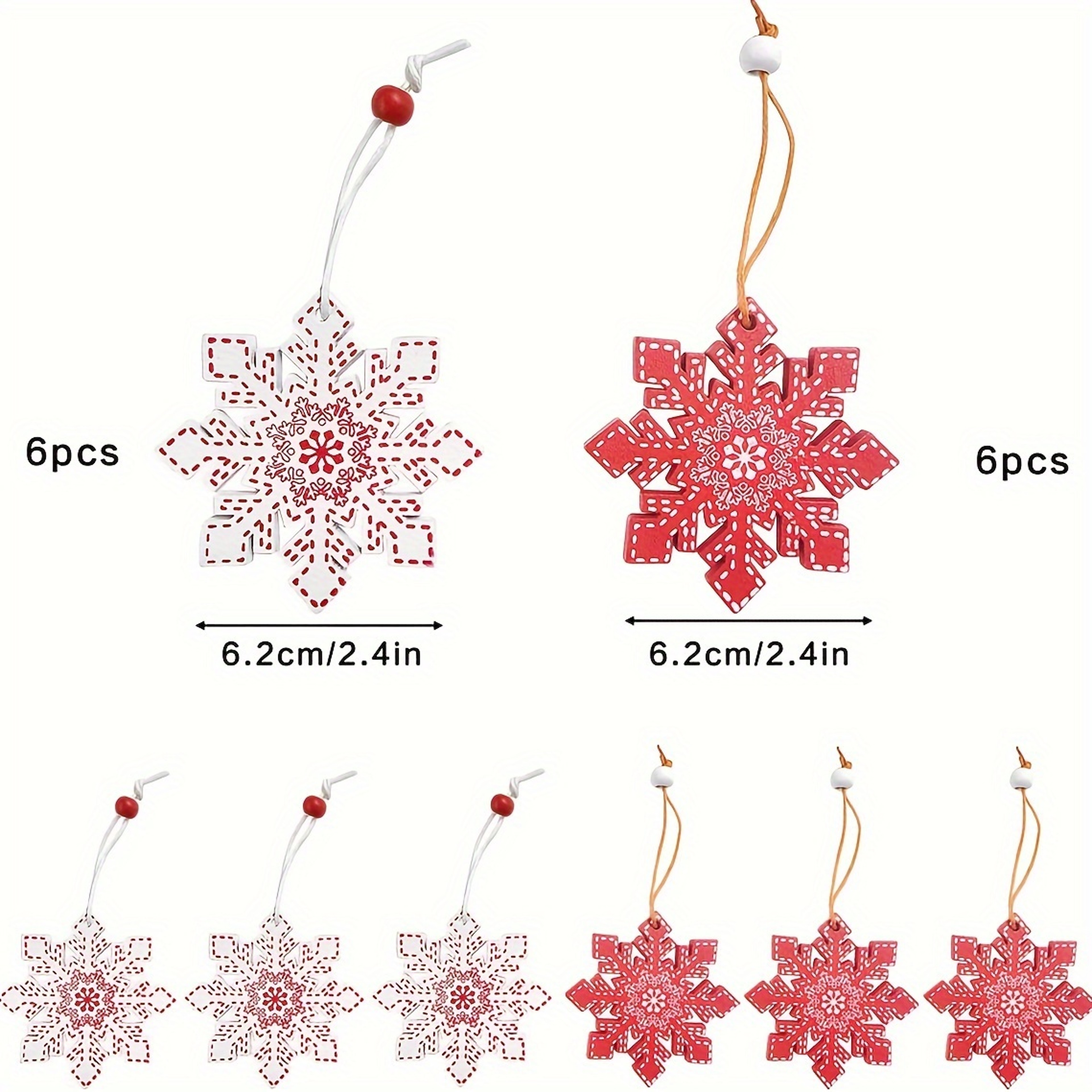 Pure Wood Pendant Snowflake Stars, Wood Pendant Christmas Tree Pendant, New Set Christmas Decoration, Decor Suppliies – view 3