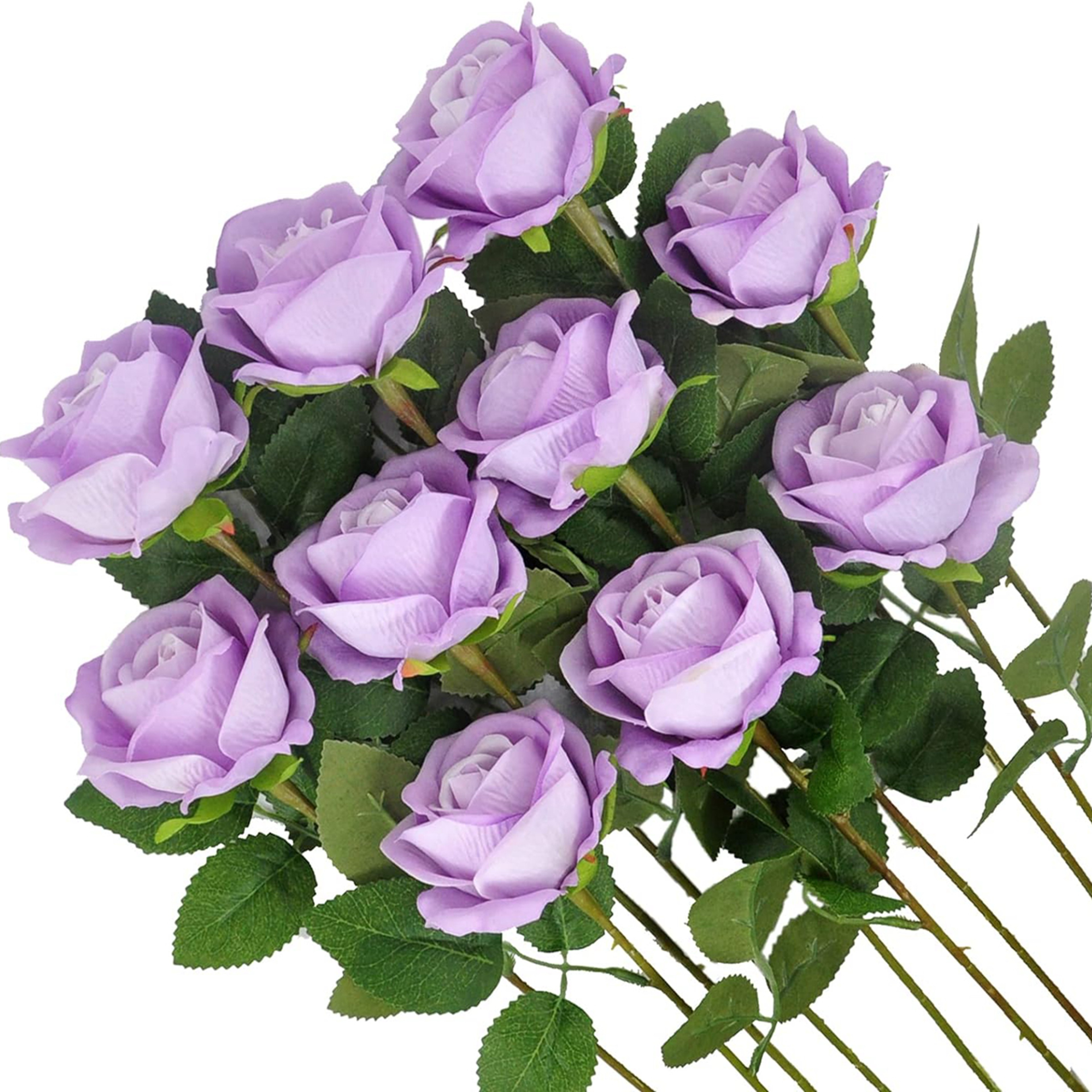 Artificial Flowers Silk Roses, Long Branch Bridal Bouquet for Weddings, Home Vase Table Decoration, Gift Box, Valentine – view 7
