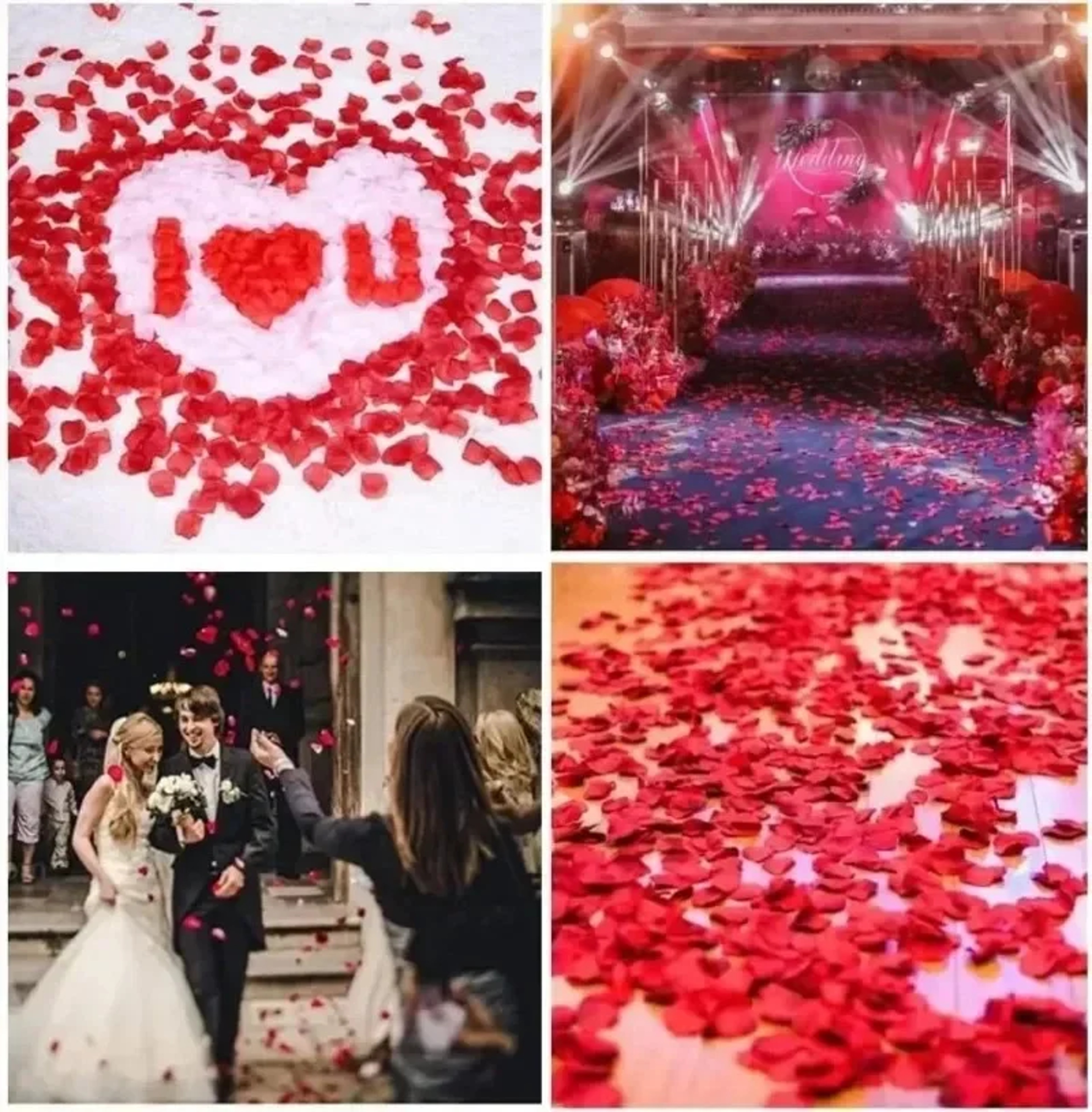 Lots Artificial Fake Rose Petal Red Roses Petal Flower Silk Petals For Valentines Day Wedding Party 4