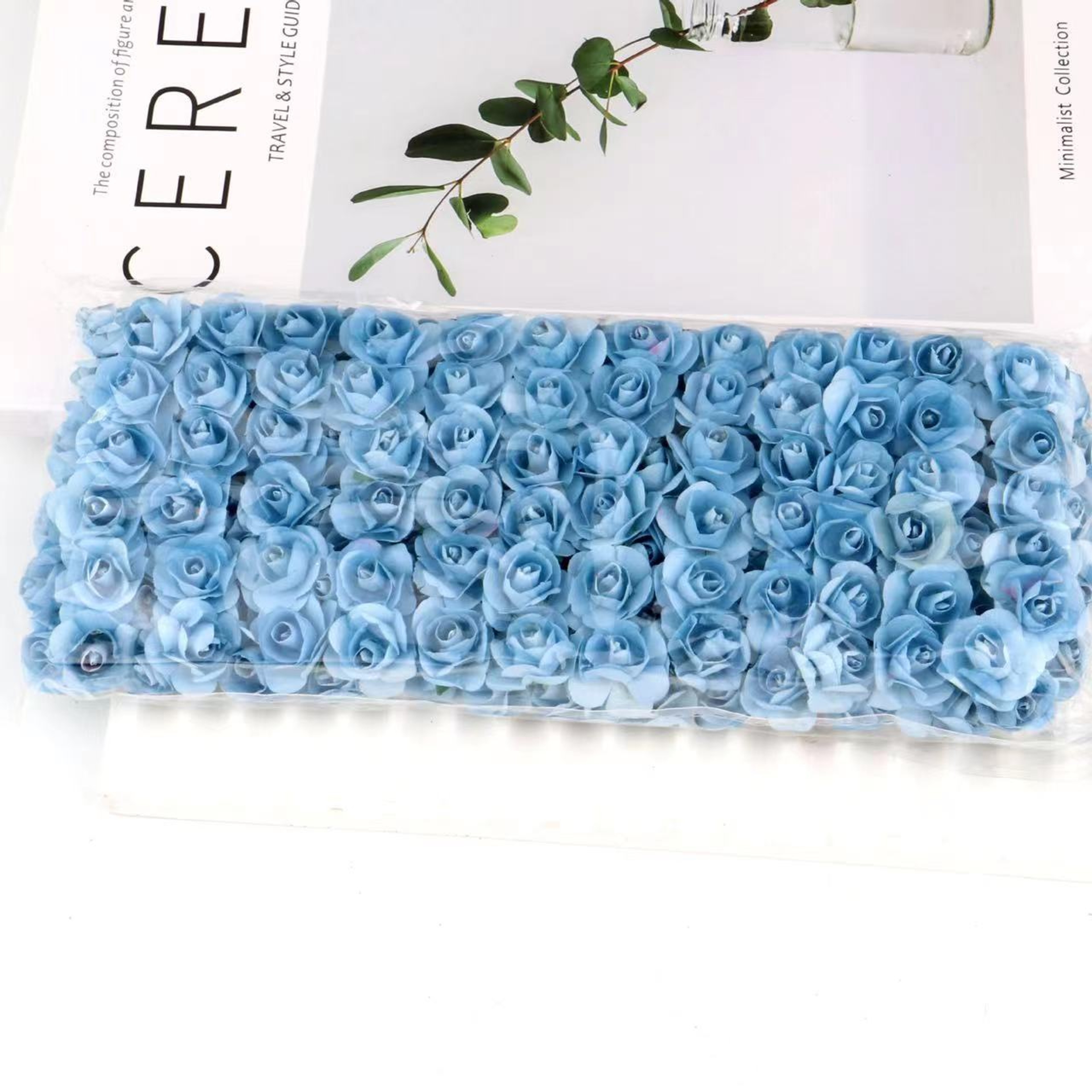 Artificial Mini Paper Rose Bouquet for Scrapbooking, Wedding Party Decoration, Cheap Artificial Rose Flowers for Crafts – view 12