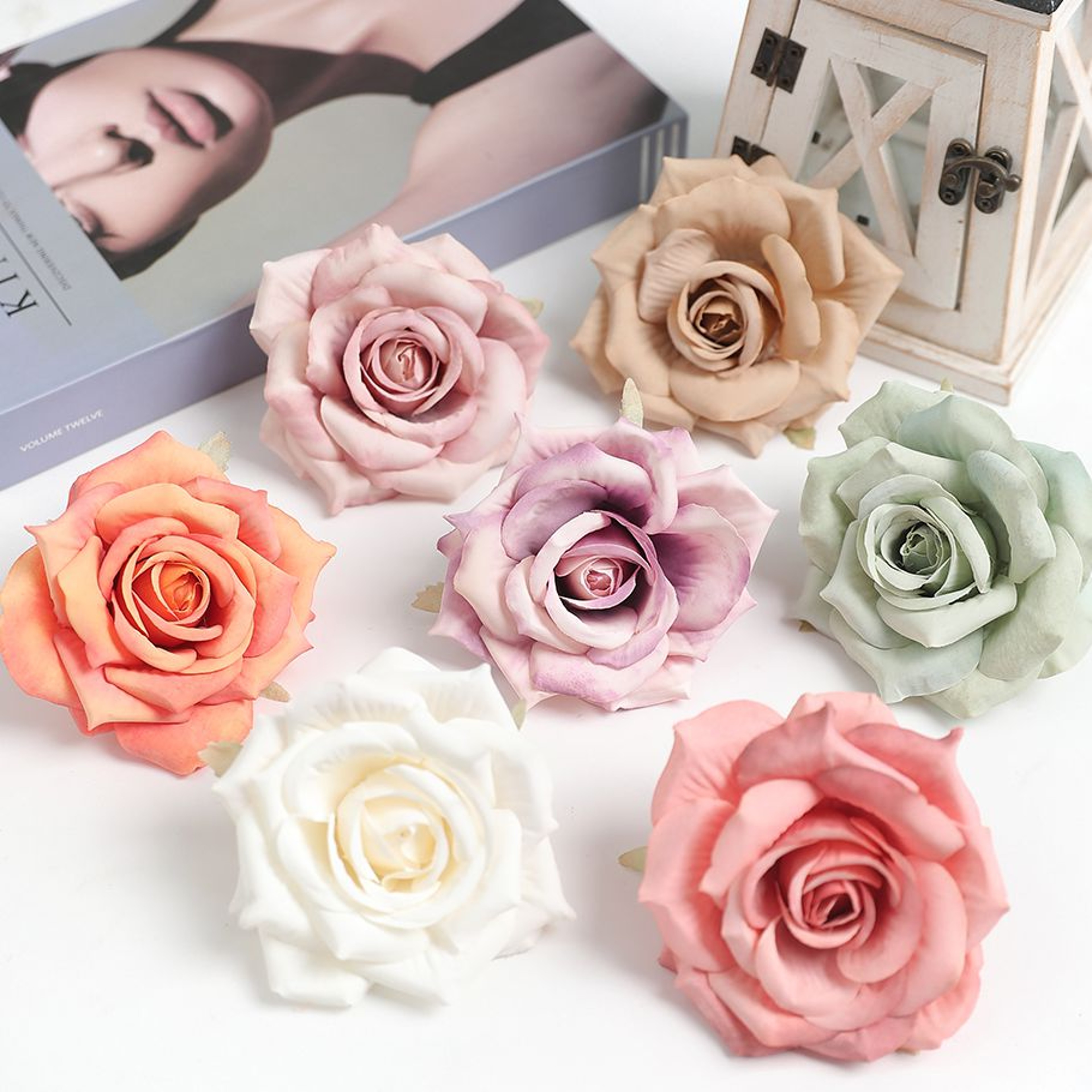 Rose Artificial Silk Flowers, Wedding Brides Decor, Home Room Decoration, Garden Party DIY, Clothing Accessories, Faux – view 1