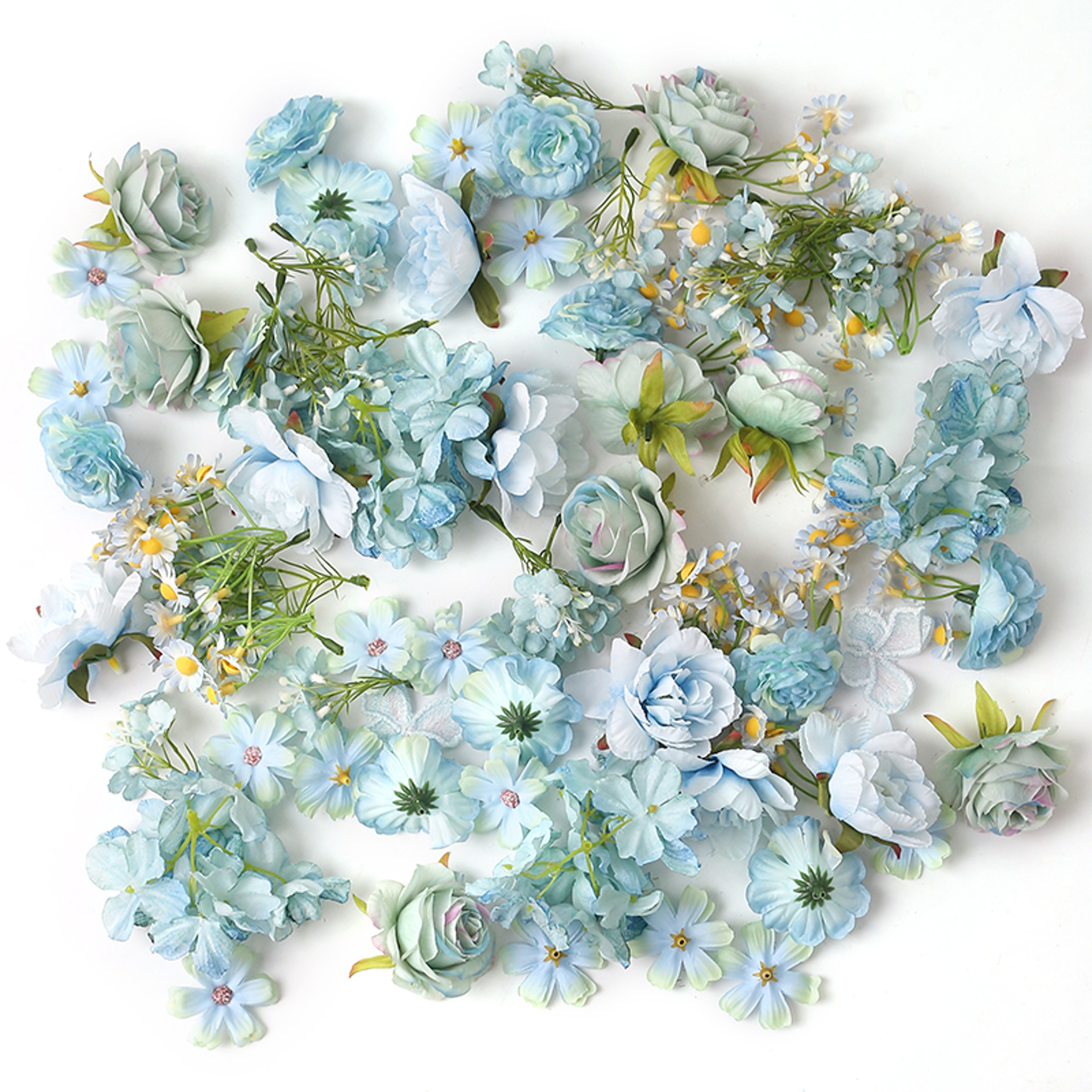 Artificial European Silk Rose Flowers for Home Room, Wedding Decoration, DIY Hair Accessory, Corsage Craft Kit, Fake – view 11