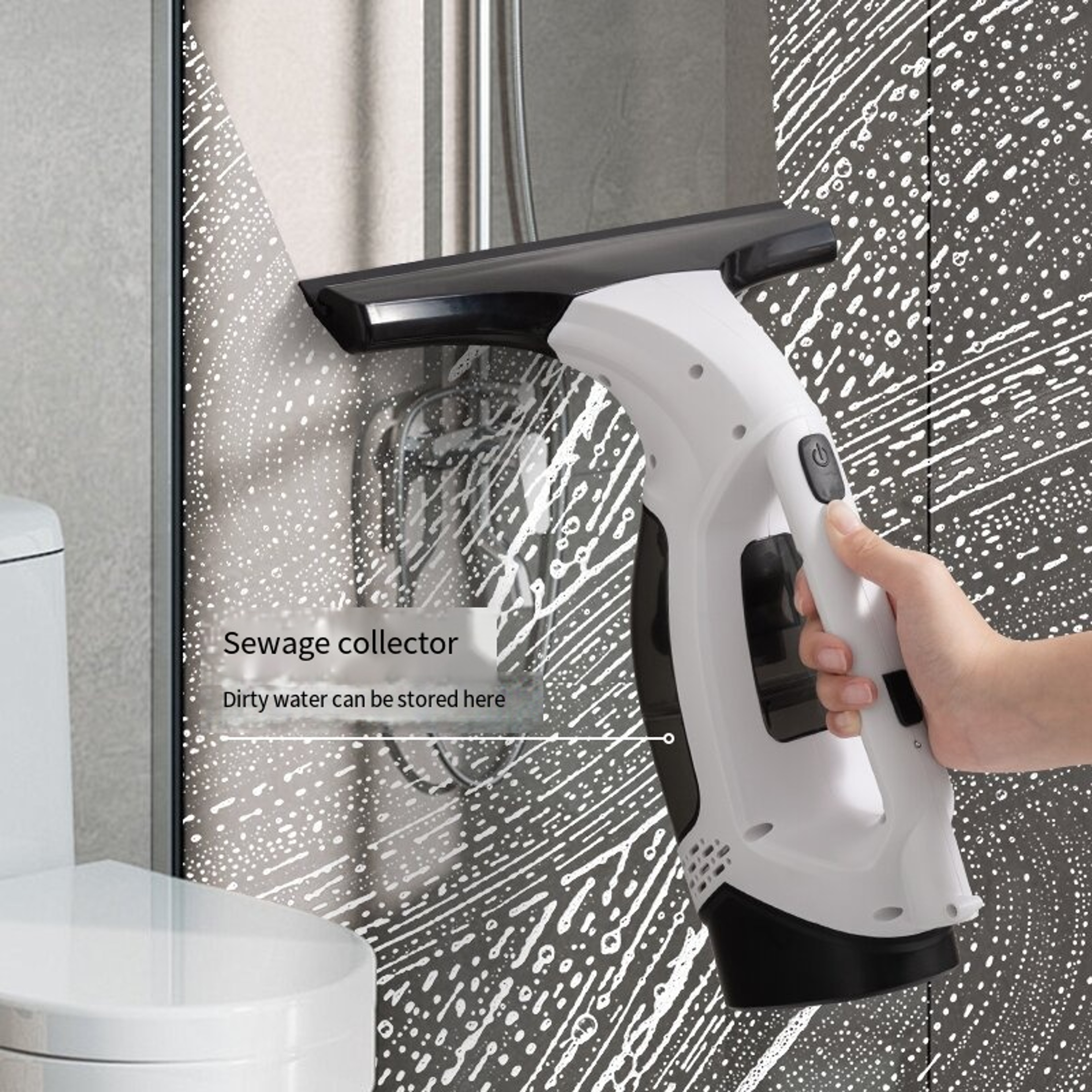 Multifunctional Electric Cordless Window Cleaner Machine White Cordless Rechargeable Automatic Glas 0