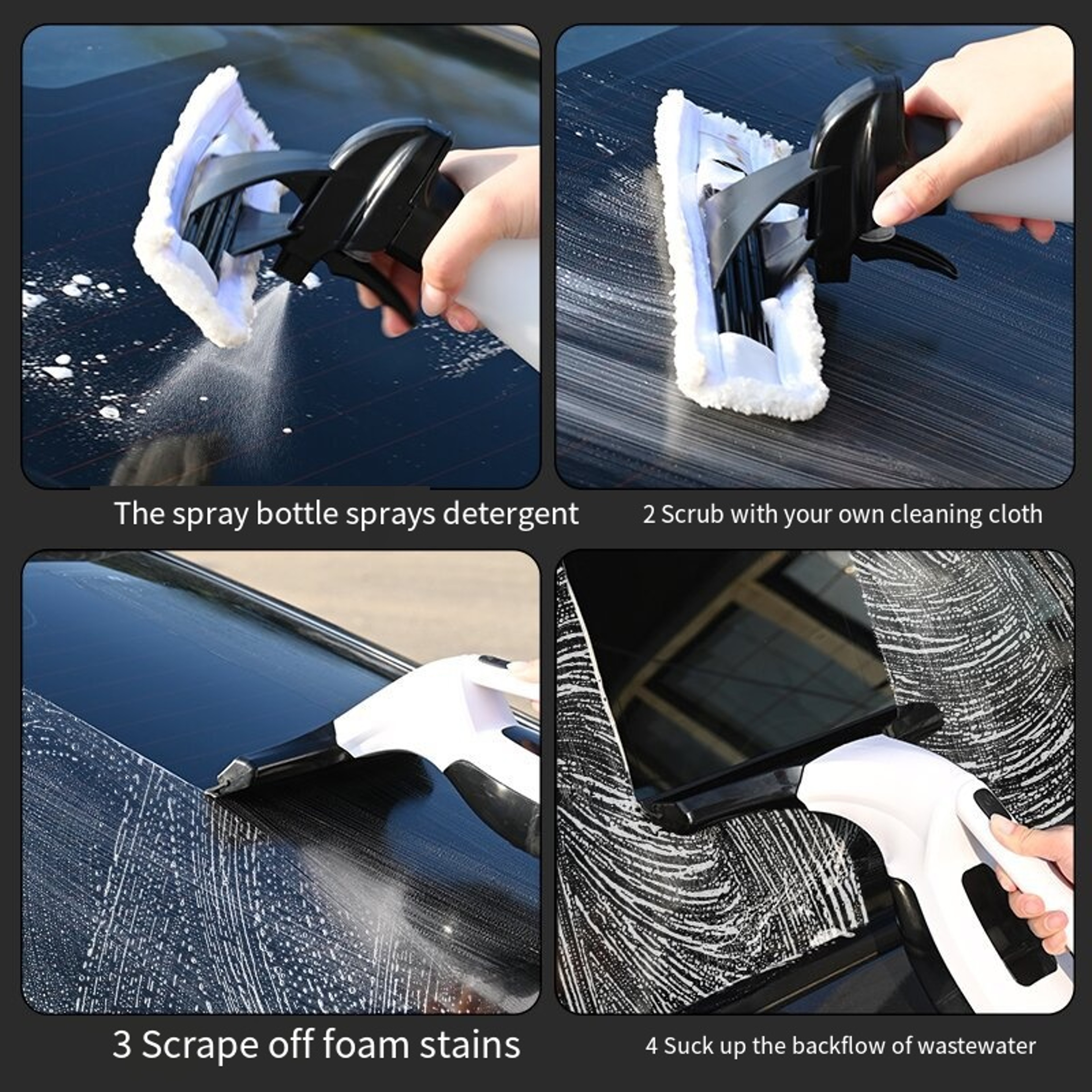 Multifunctional Electric Cordless Window Cleaner Machine White Cordless Rechargeable Automatic Glas 2
