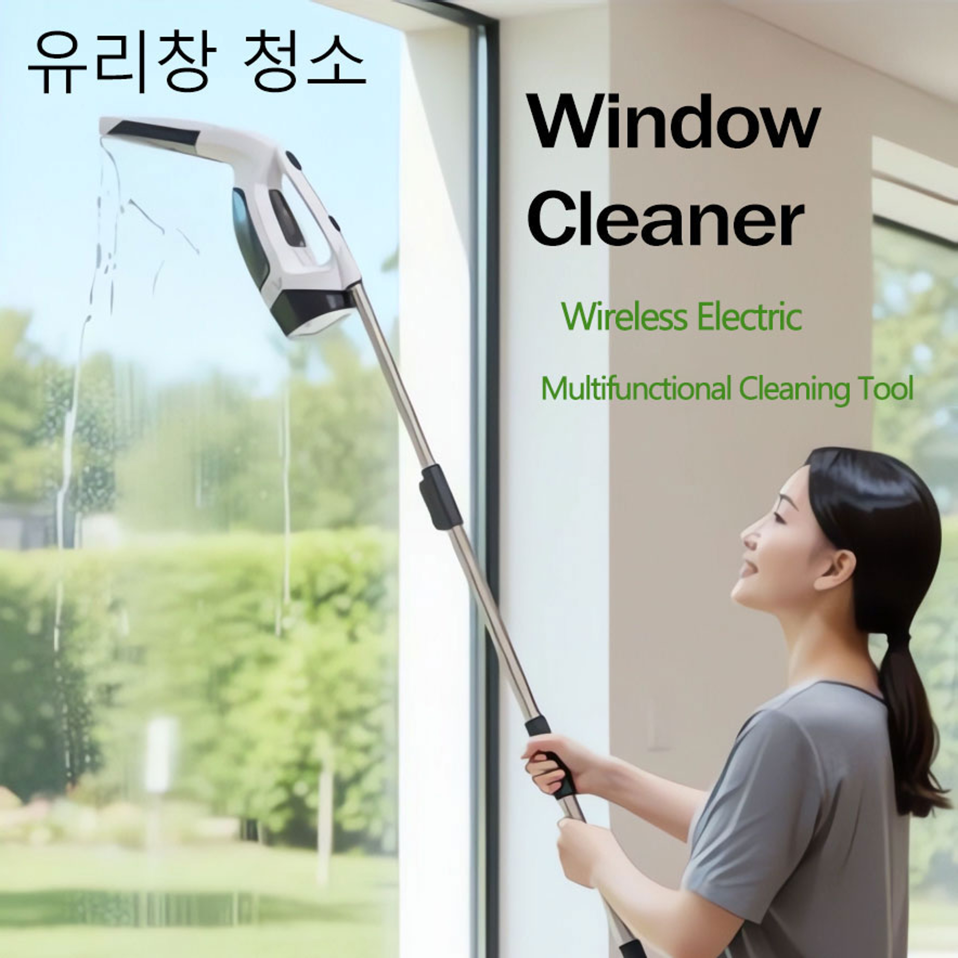 Multifunctional Electric Cordless Window Cleaner Machine White Cordless Rechargeable Automatic Glas 6