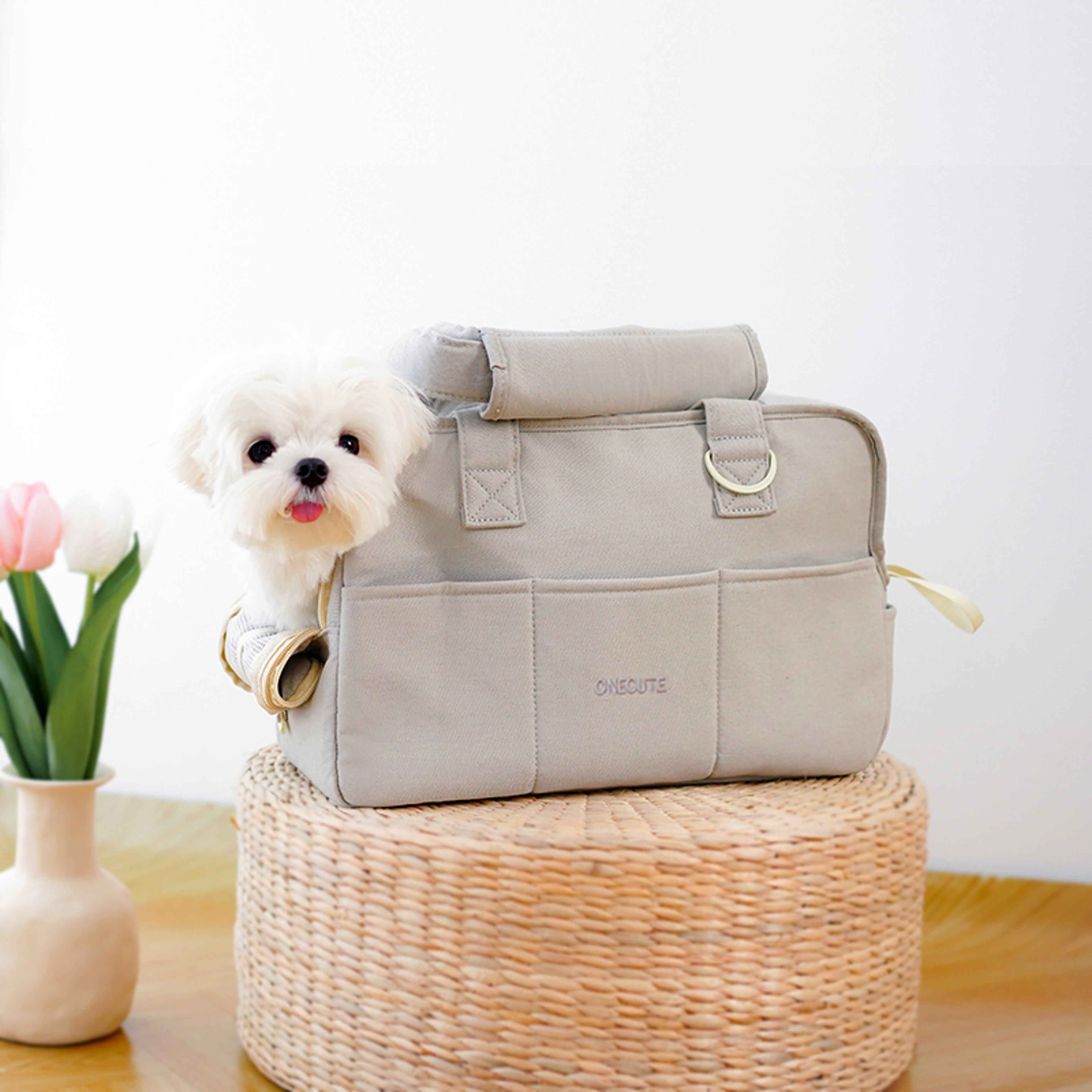 Portable One Shoulder Pet Carrier Bag For Small Dogs  Cats Soft Cotton Breathable  Safe Design 1