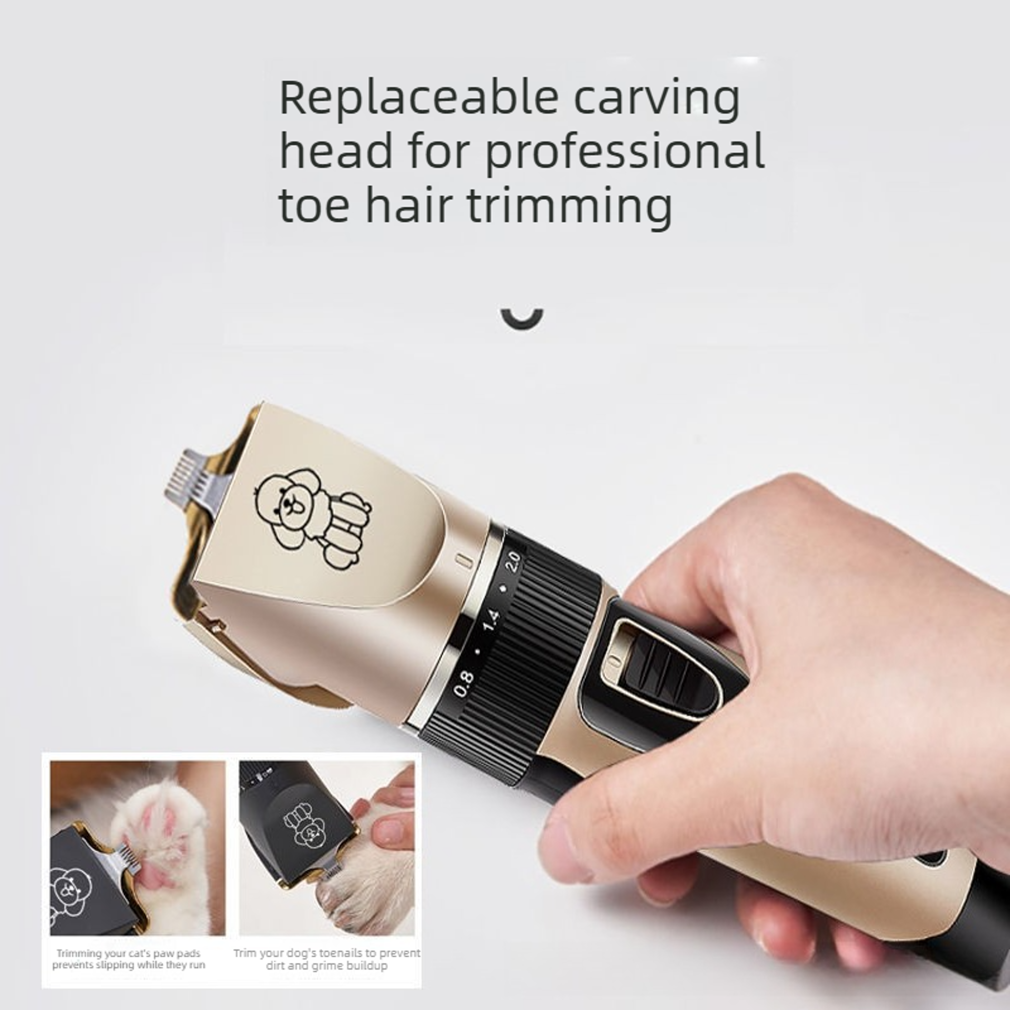 Pet Grooming Hair Clipper Set For Dogs Cats  Rabbits Quiet Easy To Use Electric Trimmer For Puppy K 4