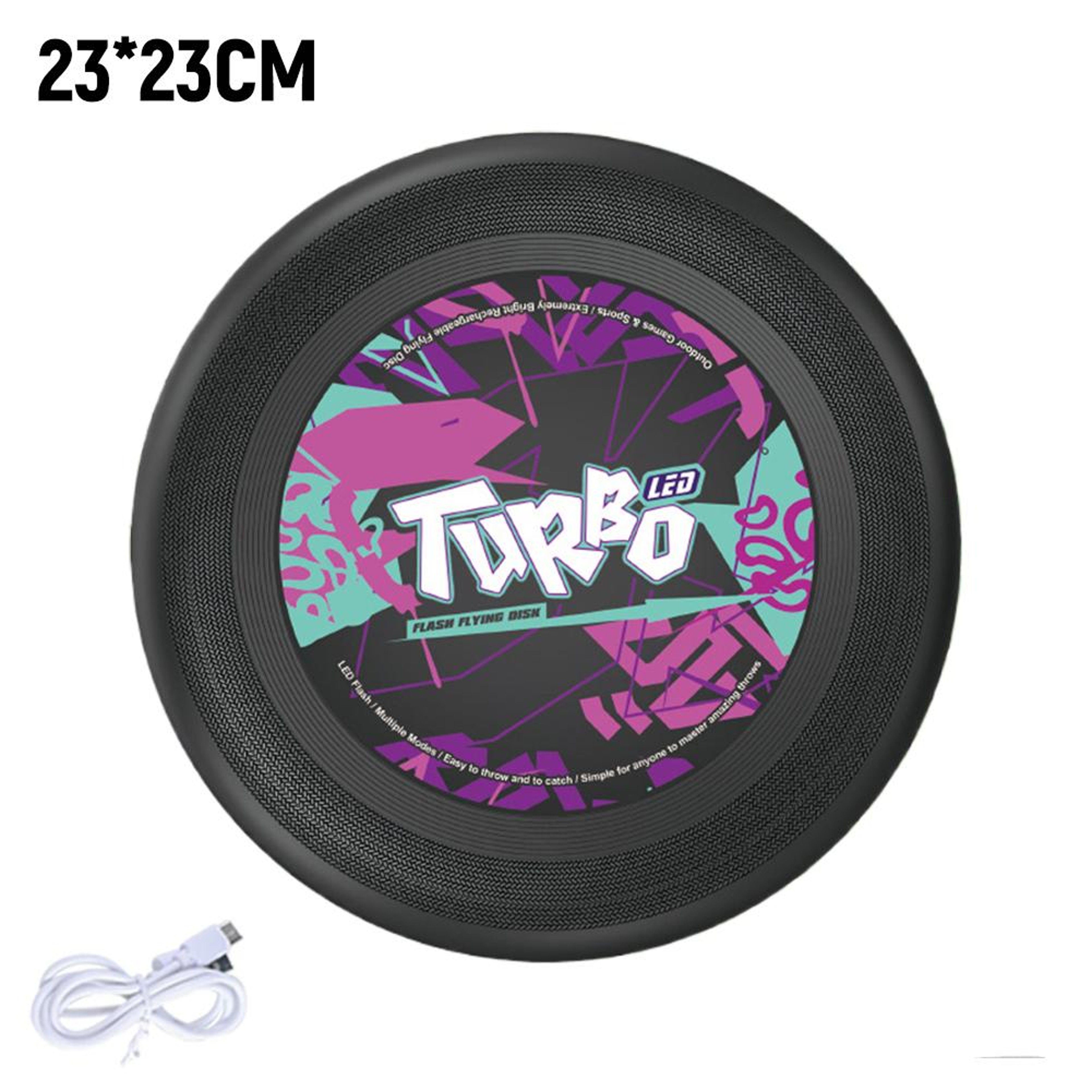 Glowing Hand Thrown Frisbee Interactive Night Light Toy For Kids And Parents Outdoor Lawn Game 9