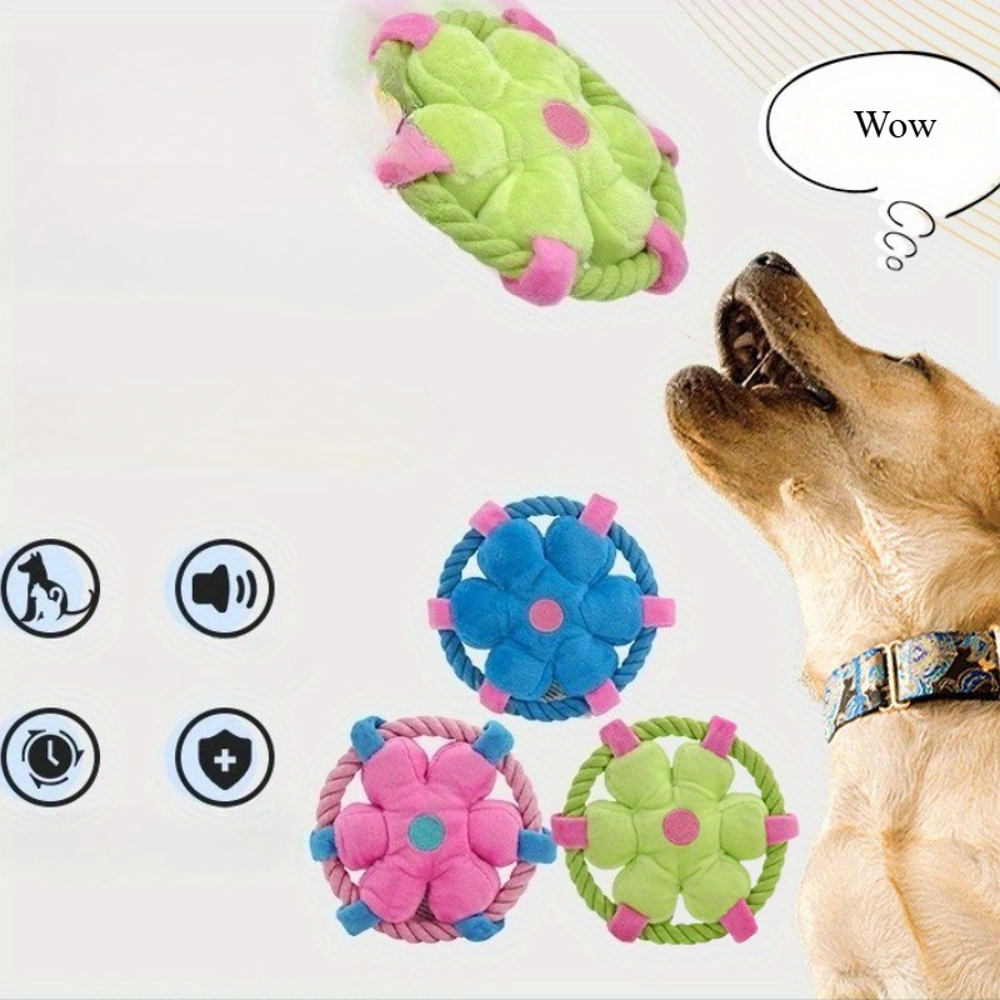 Durable Frisbee Toy For Dogs Bite Resistant Dog Chew Toy For Teeth Cleaning And Interactive Play 0