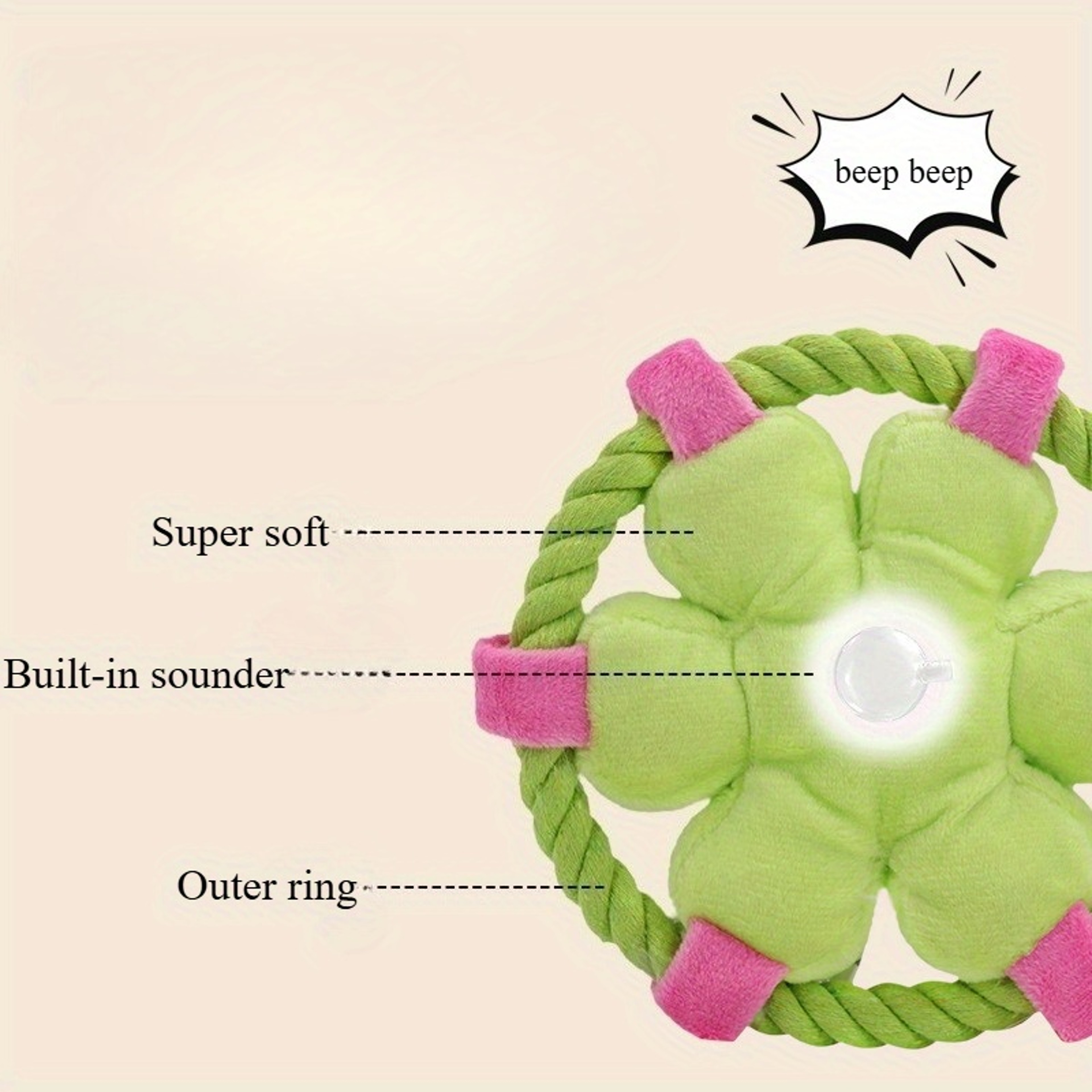 Durable Frisbee Toy For Dogs Bite Resistant Dog Chew Toy For Teeth Cleaning And Interactive Play 3
