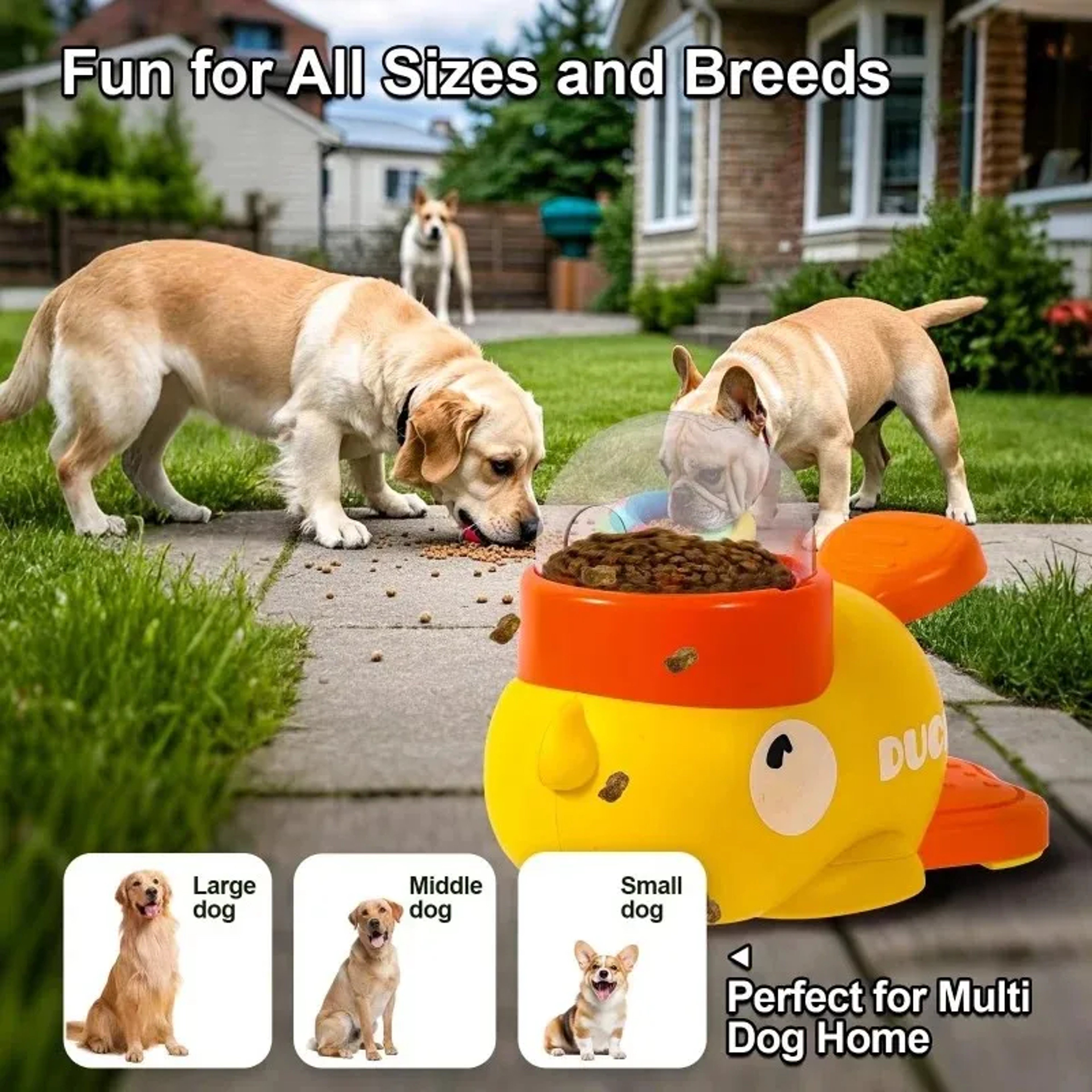 Duck Dog Puzzle Feeder Interactive Treat Dispenser Slow Feeder Toy – view 1