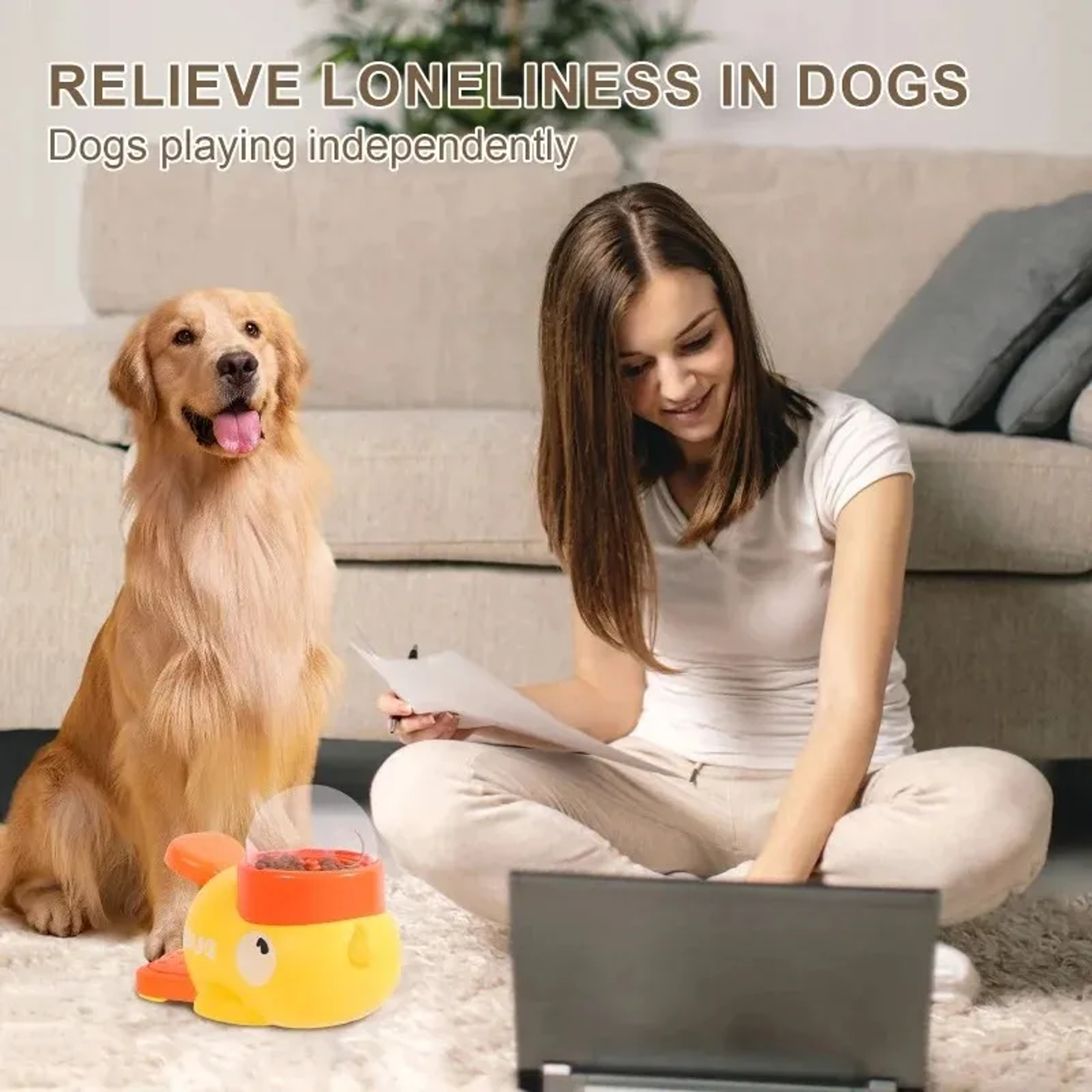 Duck Dog Puzzle Feeder Interactive Treat Dispenser Slow Feeder Toy – view 6