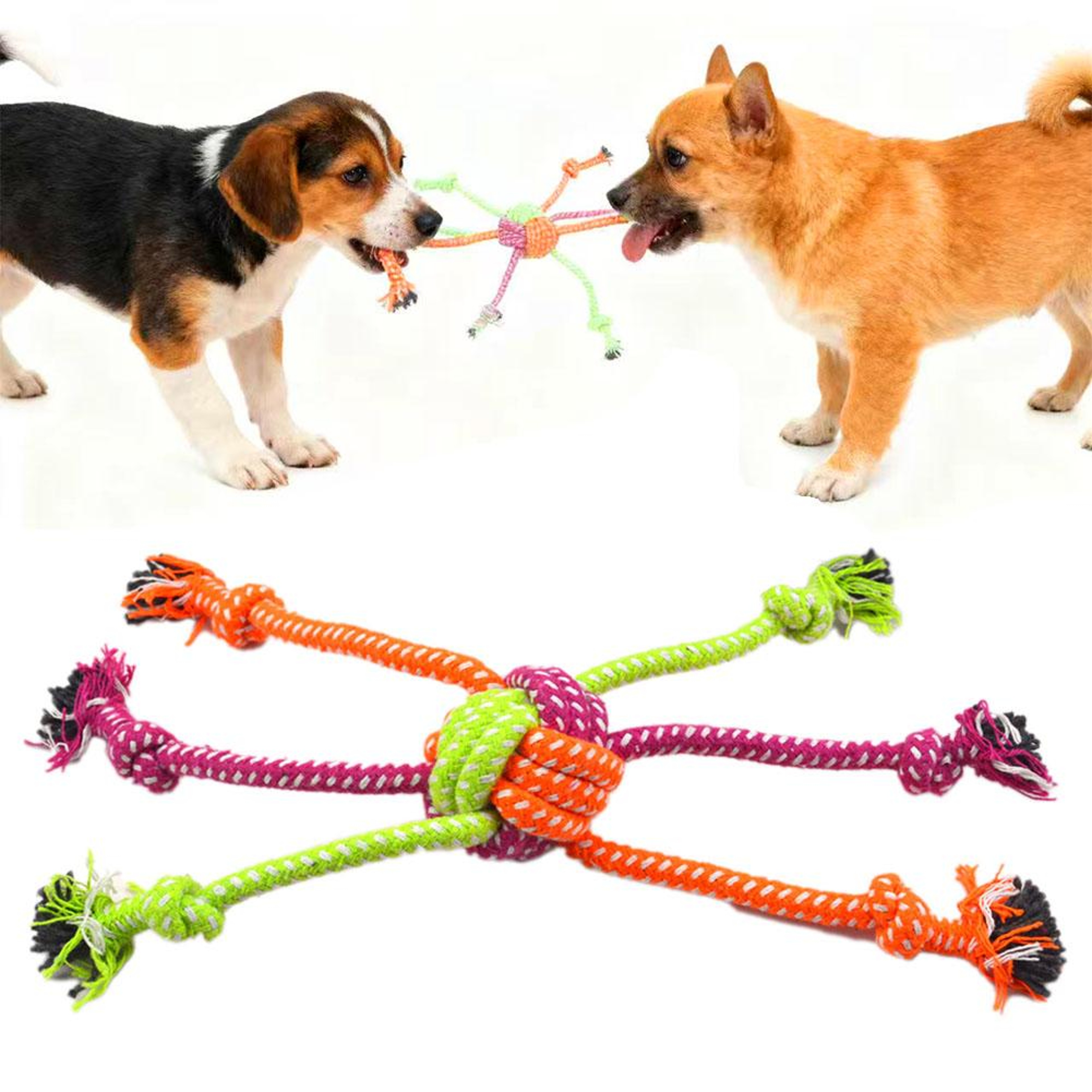 Interactive Dog Rope Toy for Chewers Durable Tug and Chew Toy – view 3