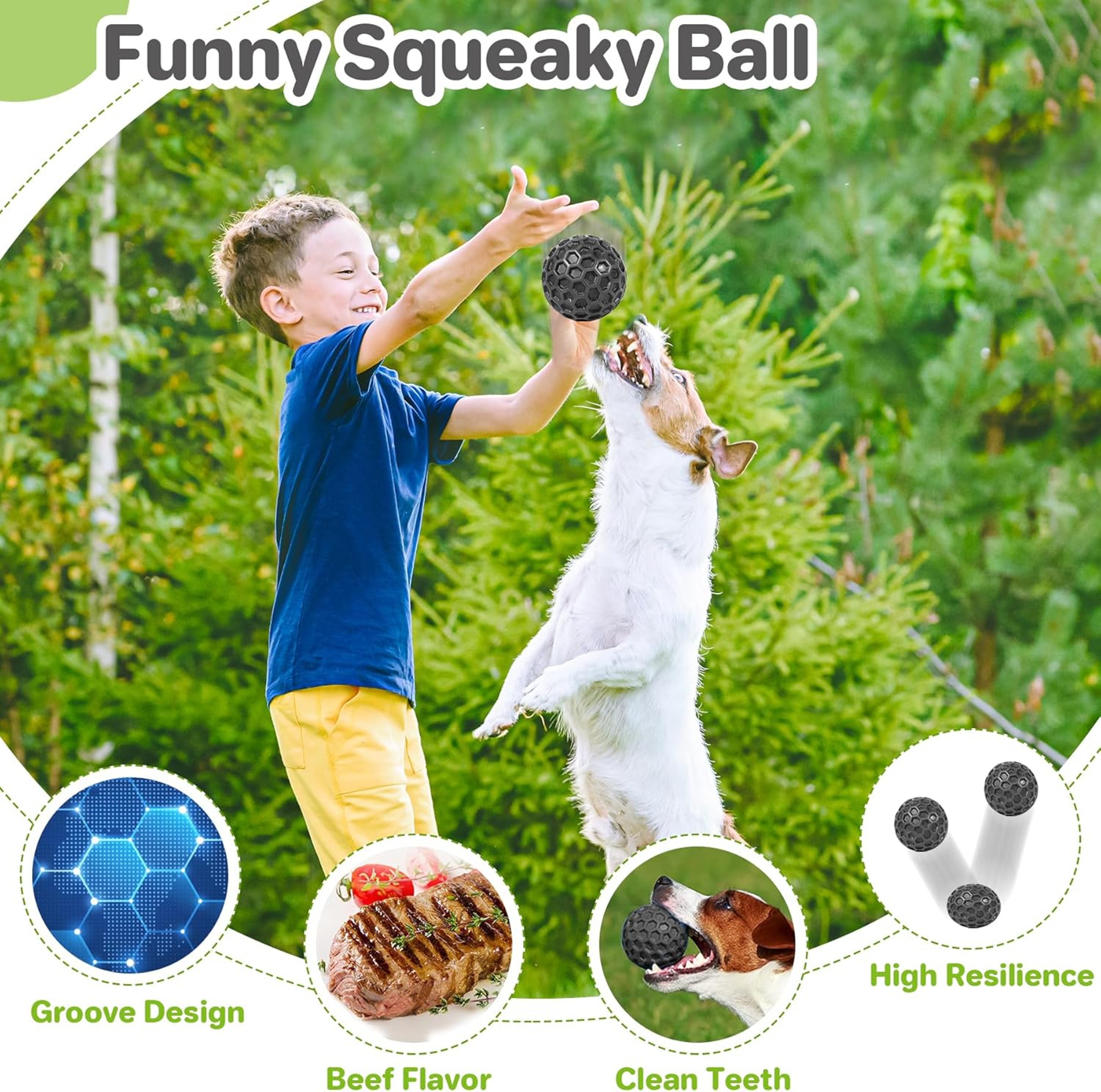 Smart Bounce Interactive Dog Ball Automatic Rolling Motion Activated Toy 3