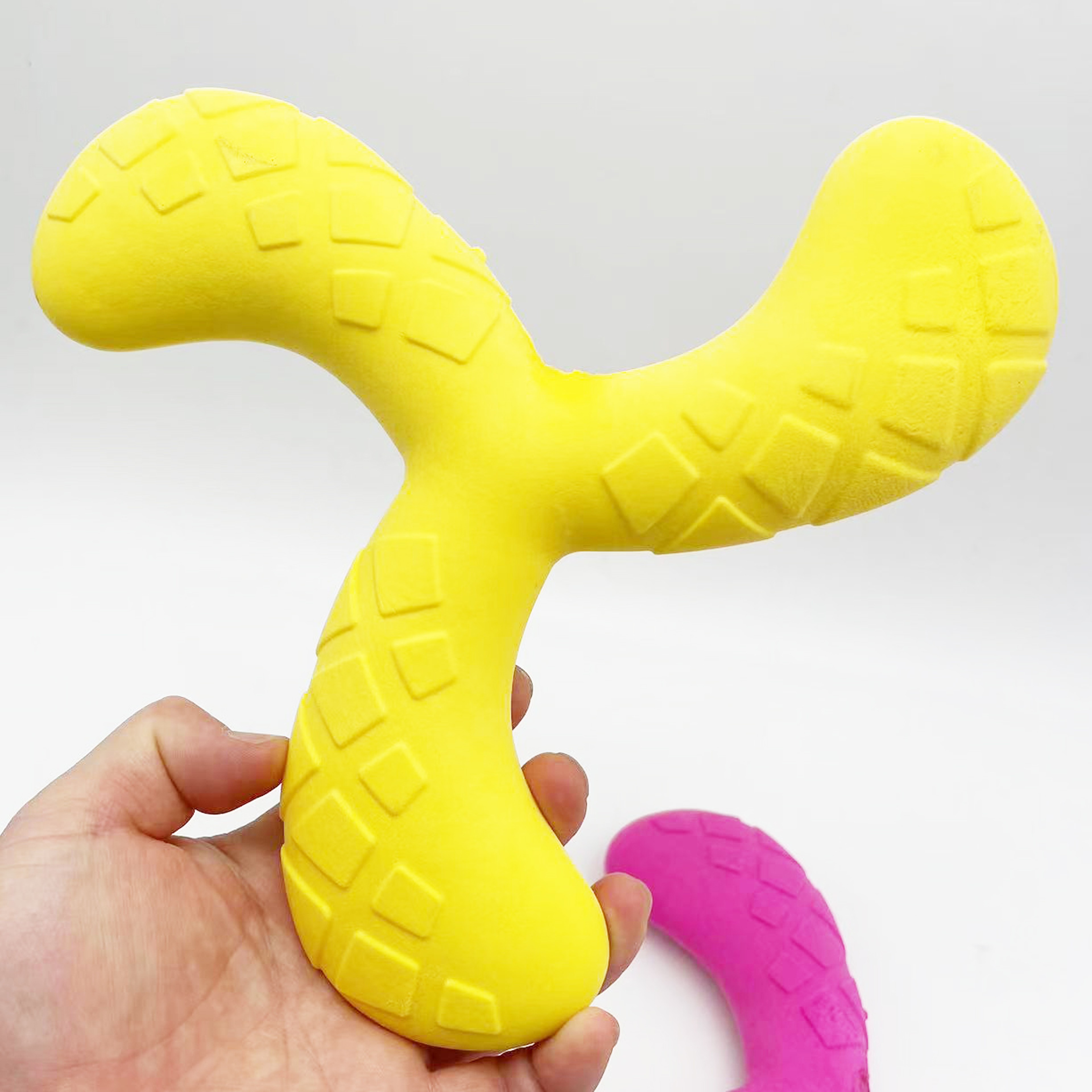 Floating Dog Toy Squeaky Dog Boomerang Toy For Water Fetch And Training 8