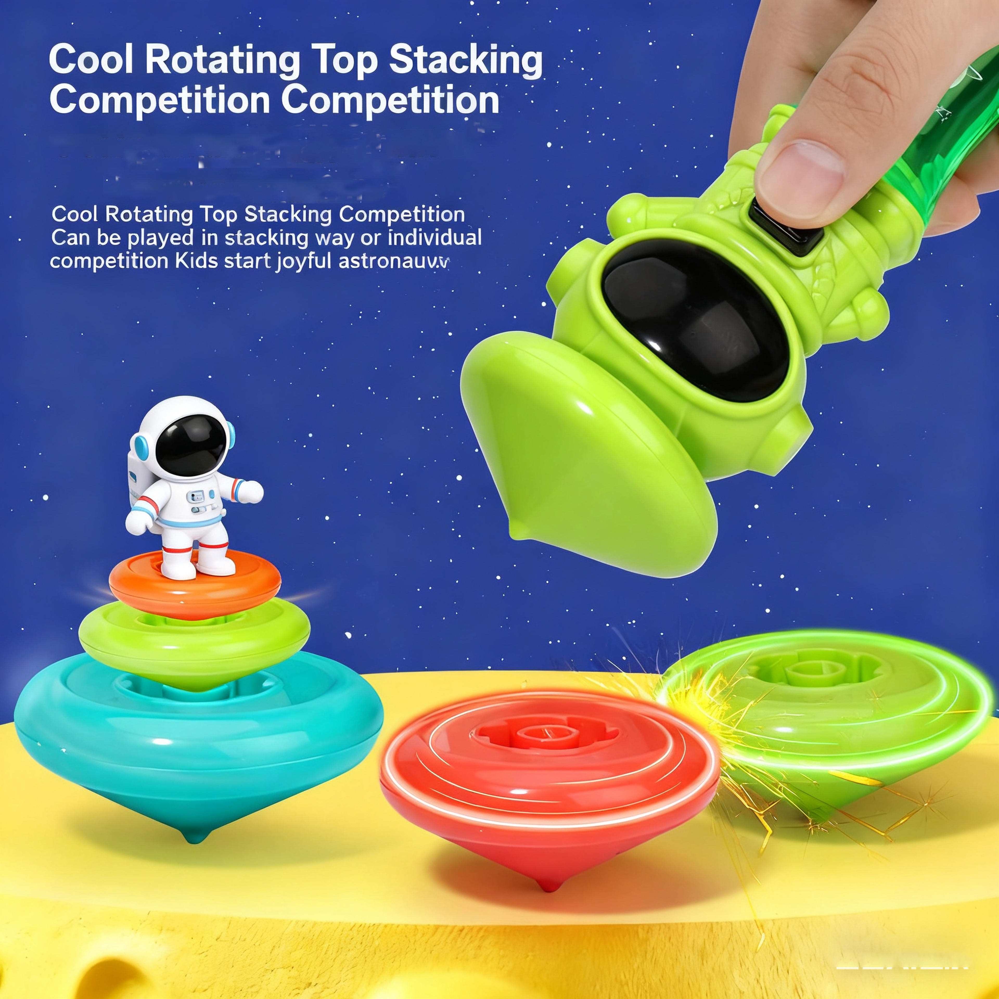 Flying Saucer Launcher Flying Disc Toy For Kids Outdoor Play 1