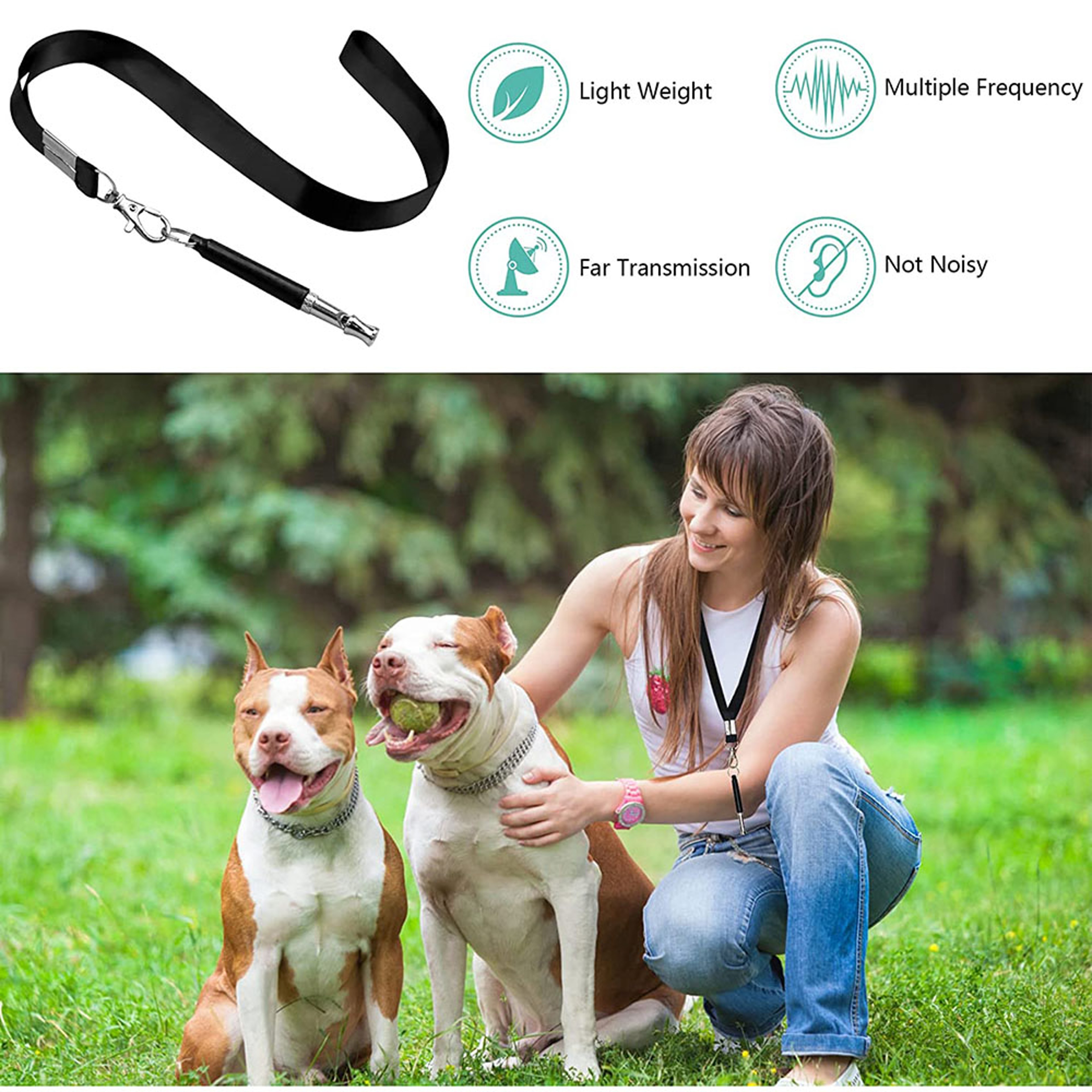 Stainless Steel Silent Dog Whistle For Training Recall And Bark Control 3