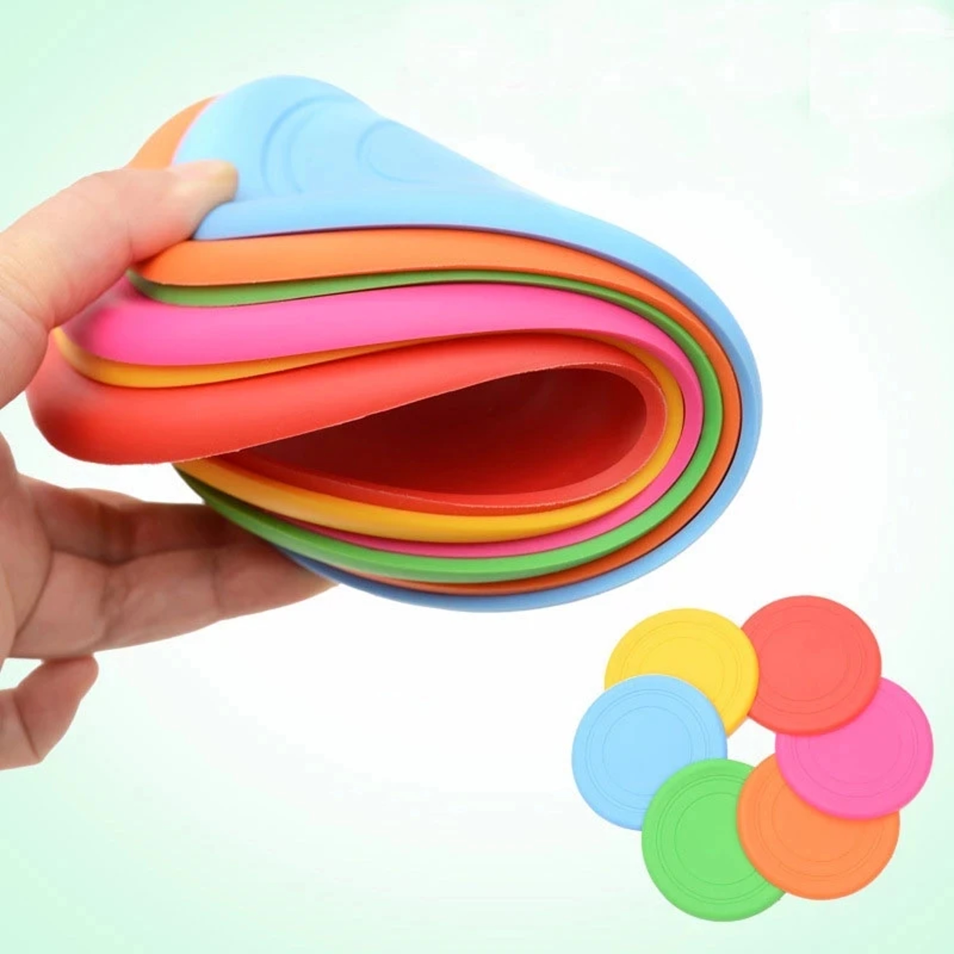 Soft Silicone Dog Flying Disc Fetch Toy For Training And Active Play 0
