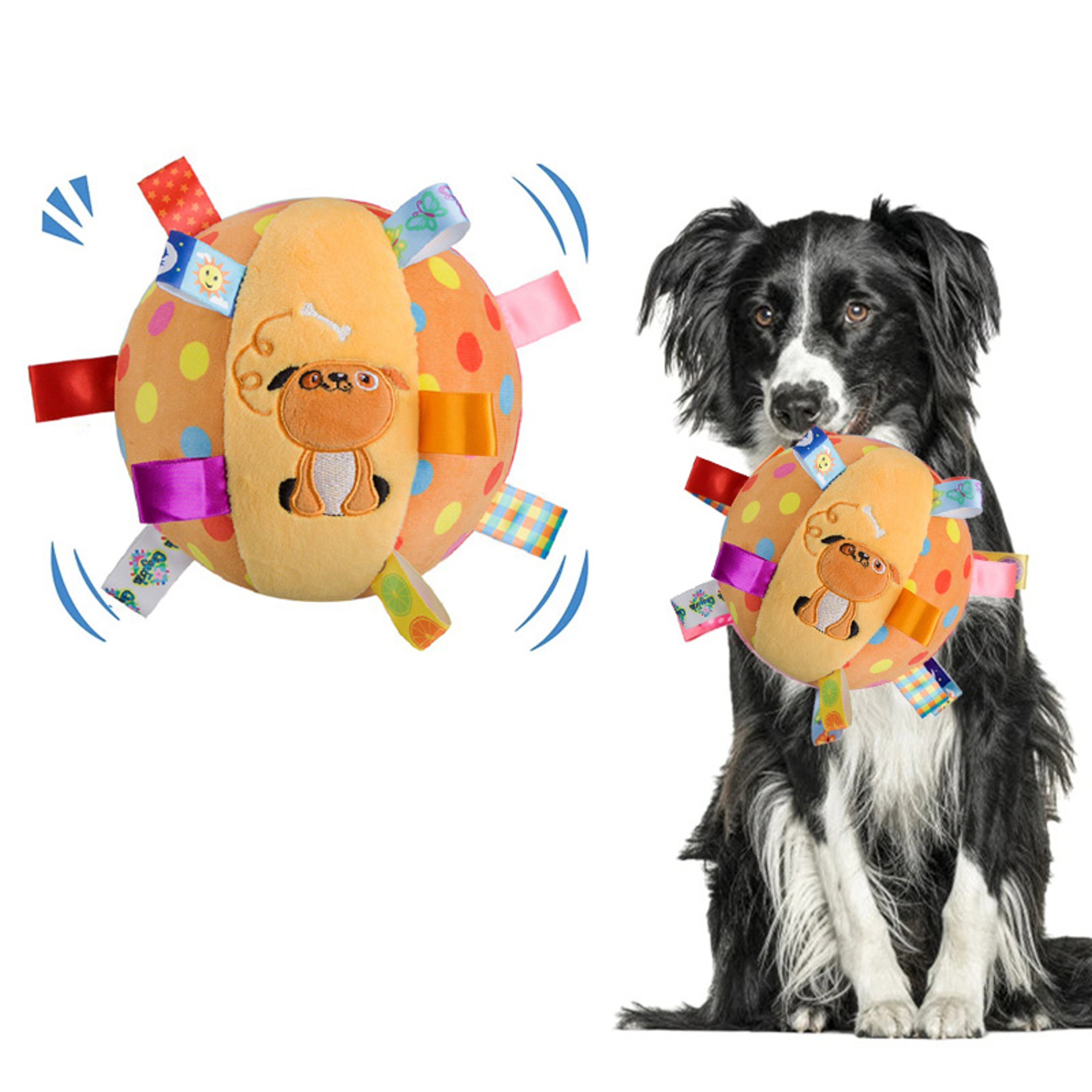 Interactive Dog Toy Ball with Bells for Chewing and Play – view 1