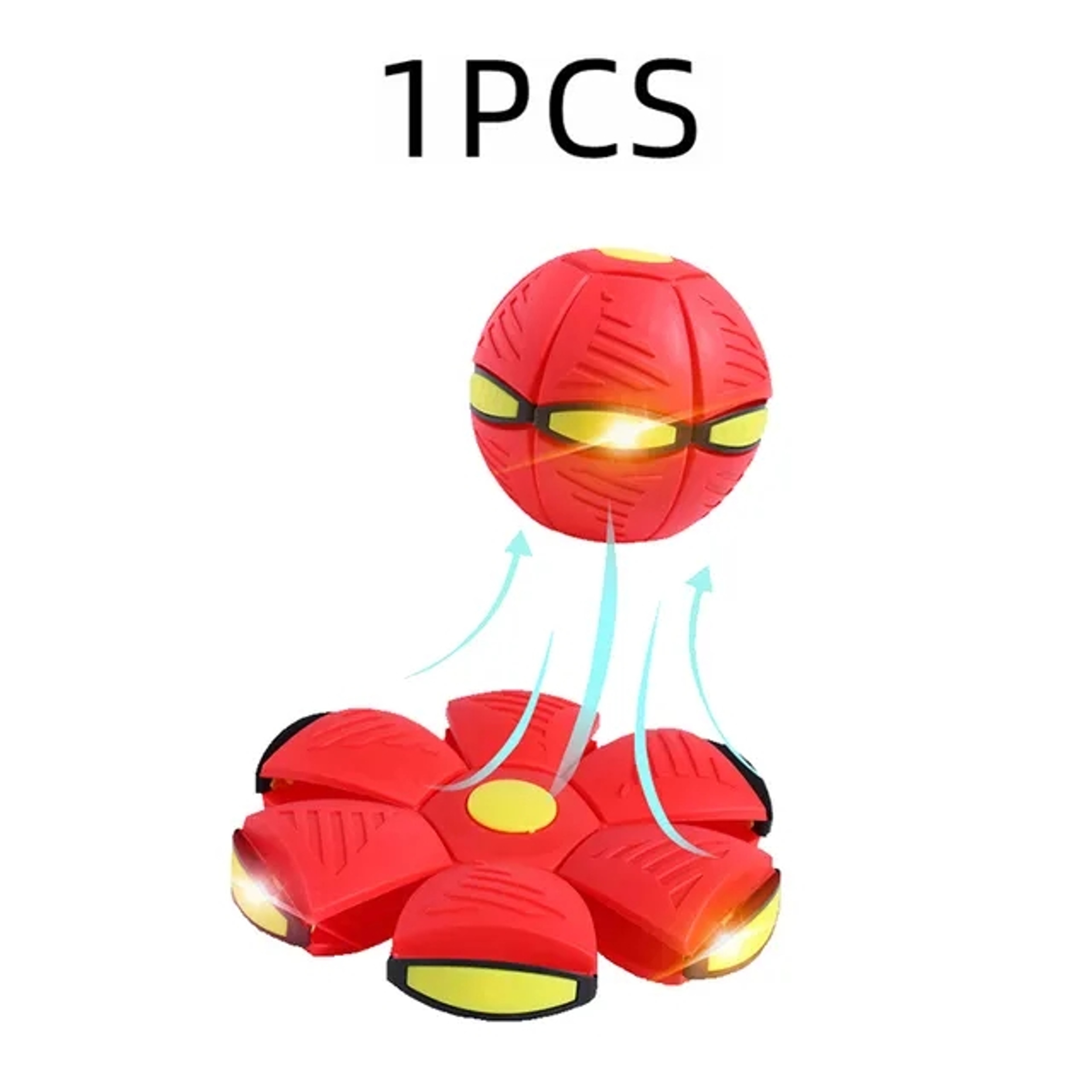 Interactive Flying Disc Ball Dog Toy With LED For Outdoor Fetch 4