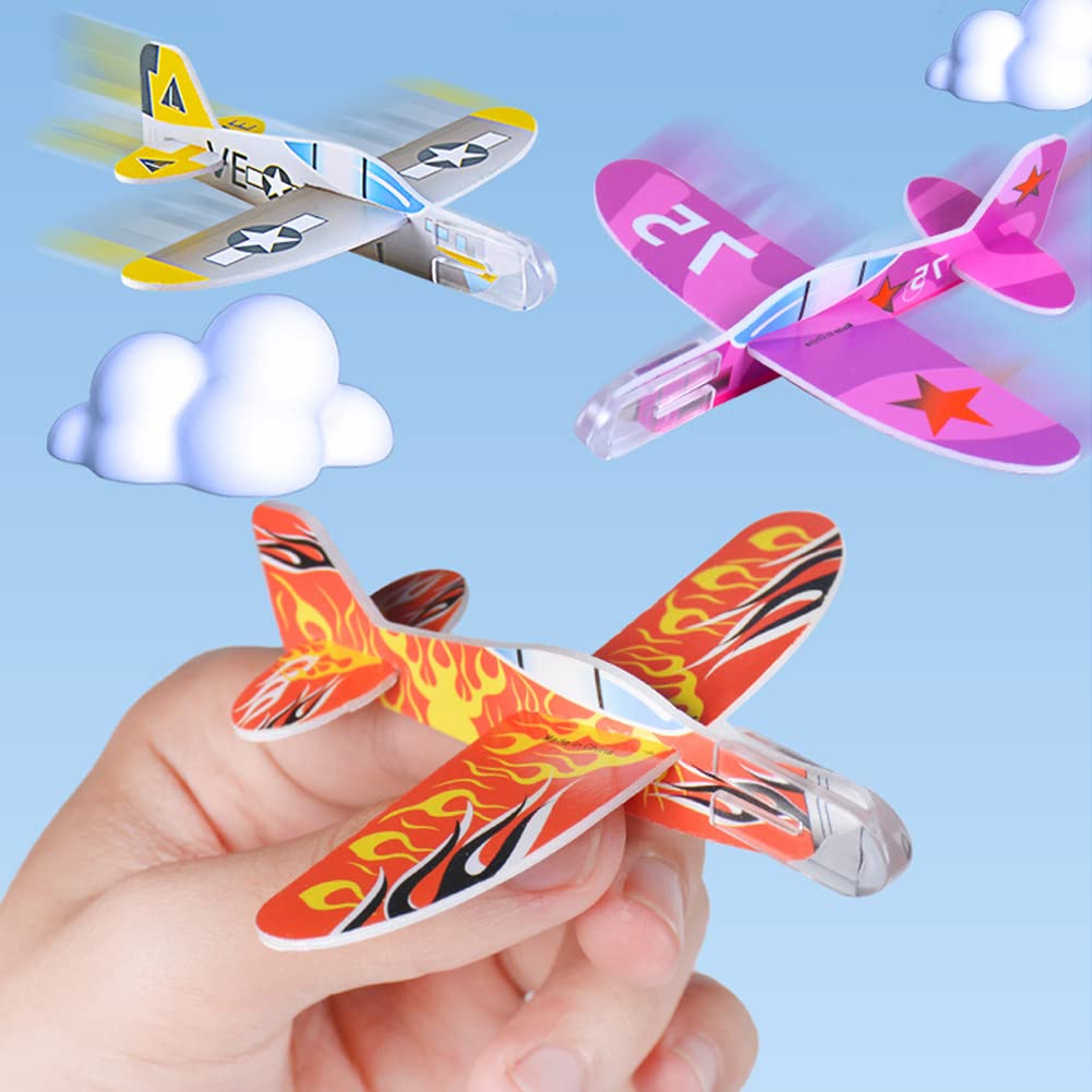 Kids Foam Glider Planes Bulk Pack For Party Favors And Outdoor Flying Fun 0