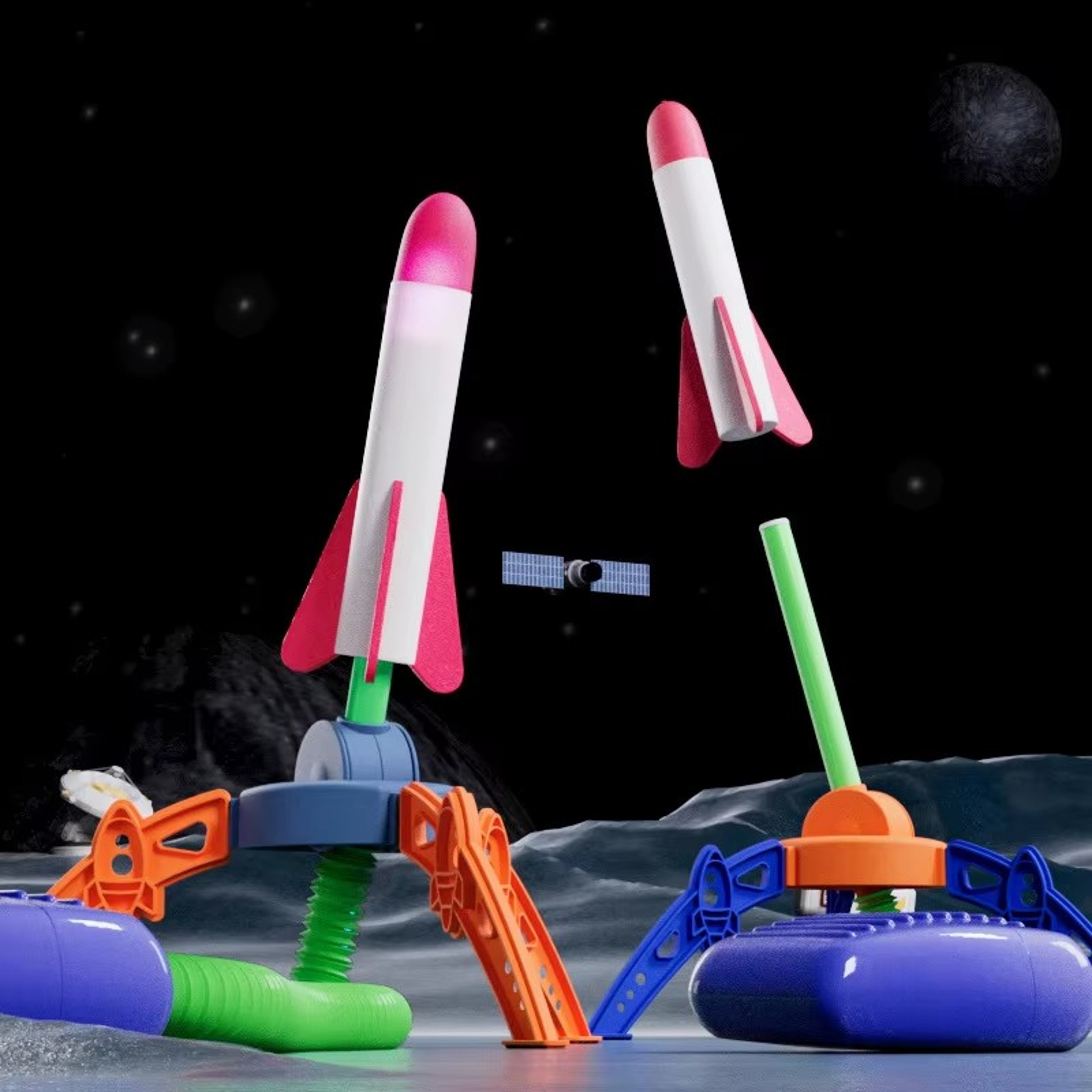 Kids Foot Pump Rocket Launcher Outdoor Toy For Kids 2