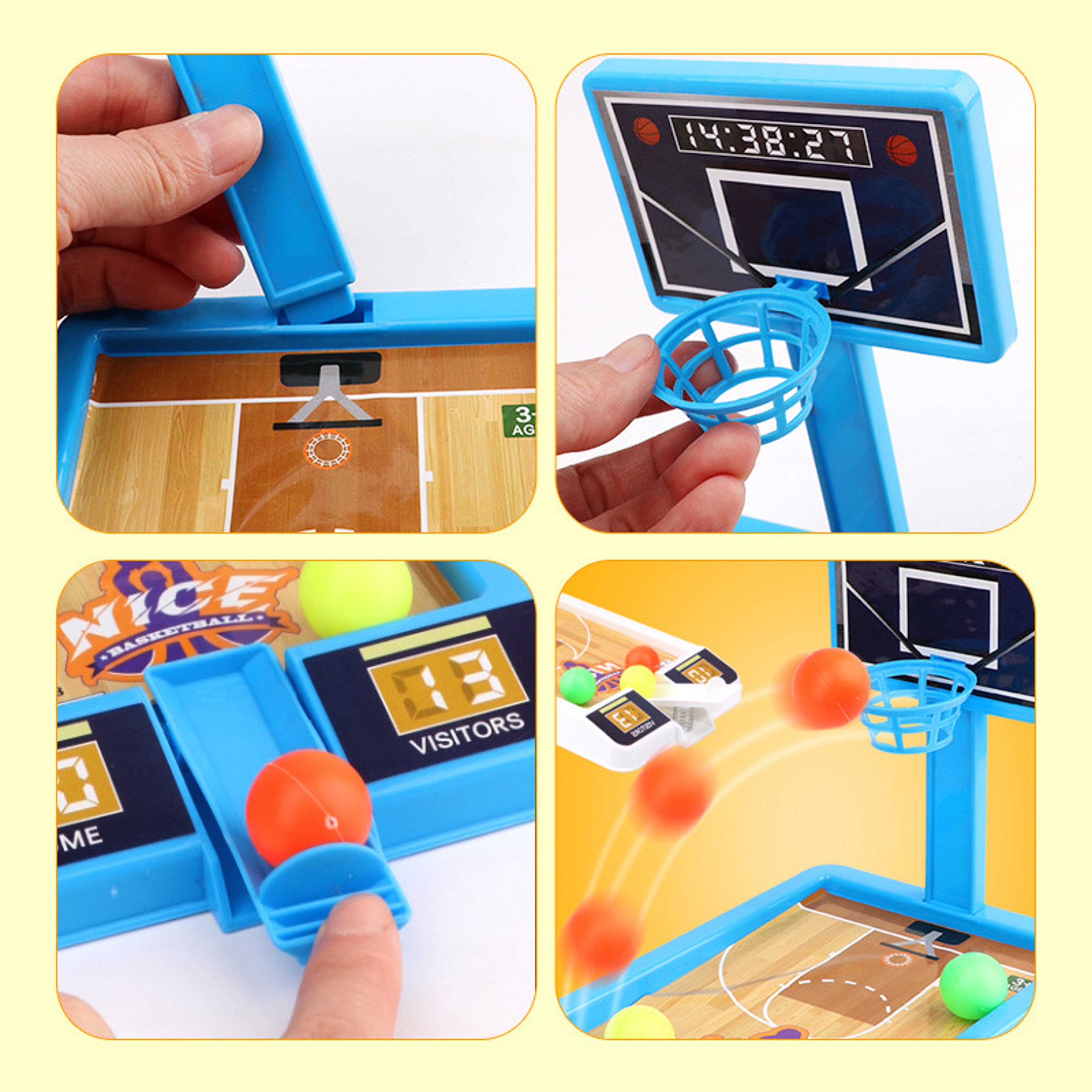 Tabletop Basketball Game Mini Basketball Desk Toy for Kids and Adults – view 6