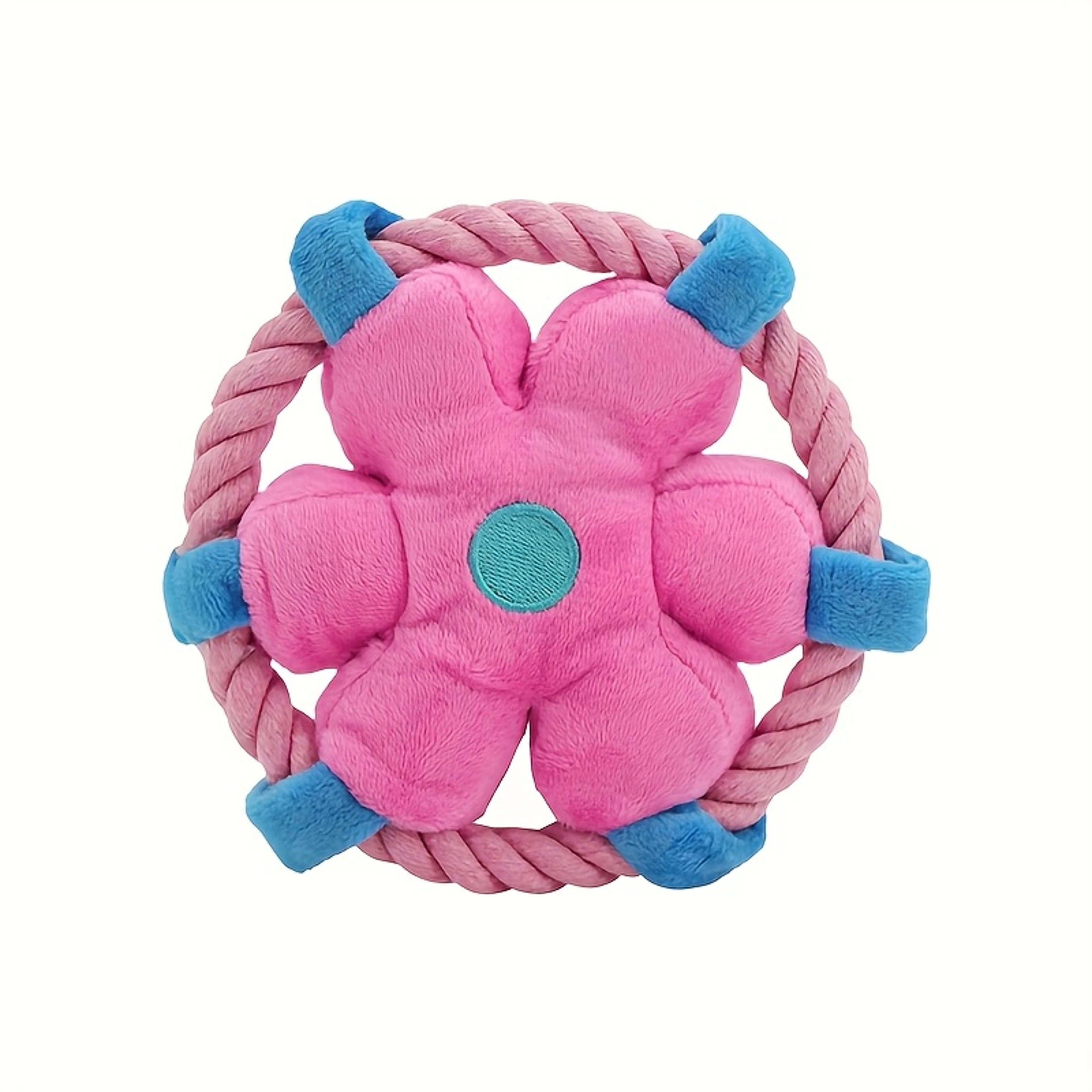 Durable Rope Dog Chew Toy With Squeaker Interactive Tug Toy For Puppies 6