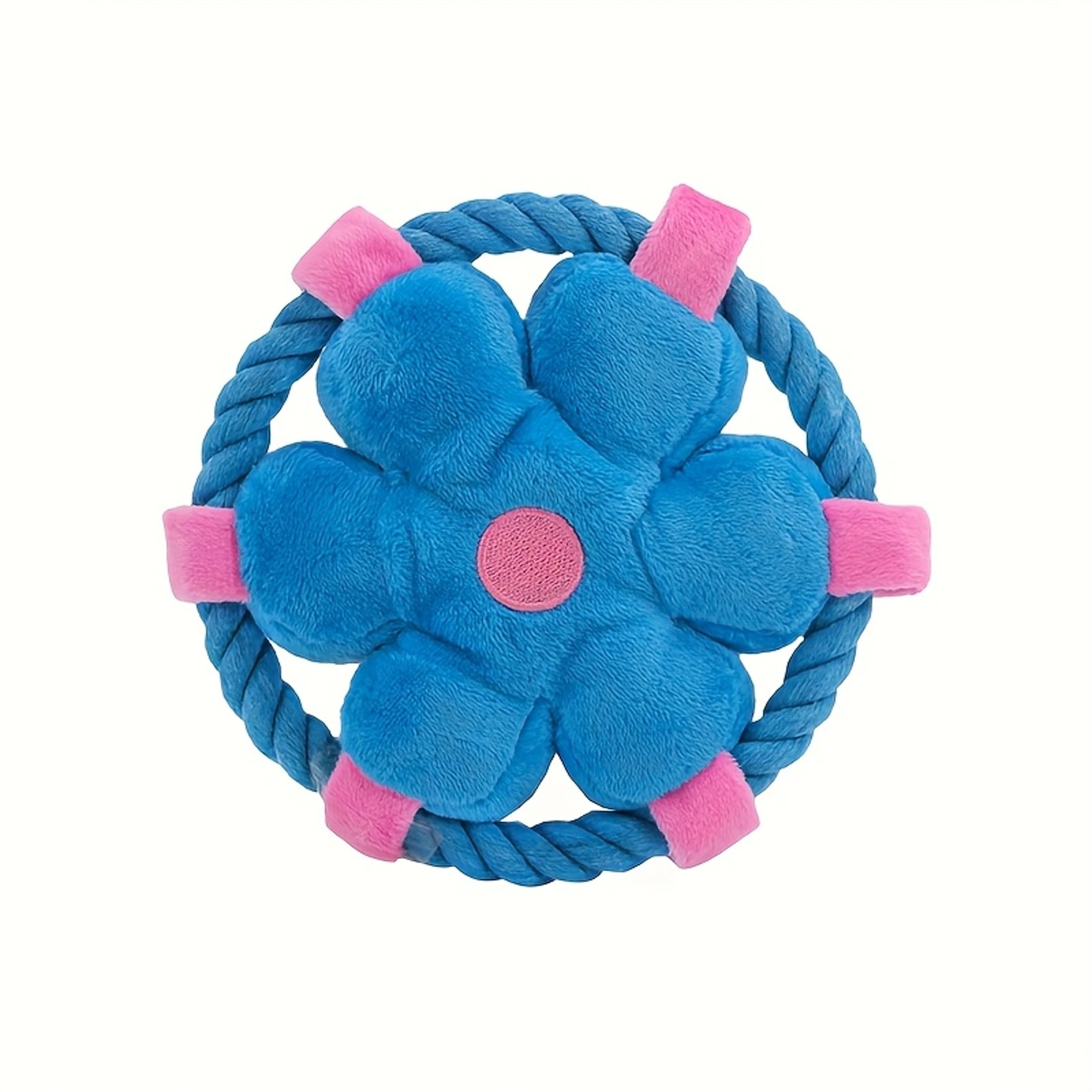 Durable Rope Dog Chew Toy With Squeaker Interactive Tug Toy For Puppies 7