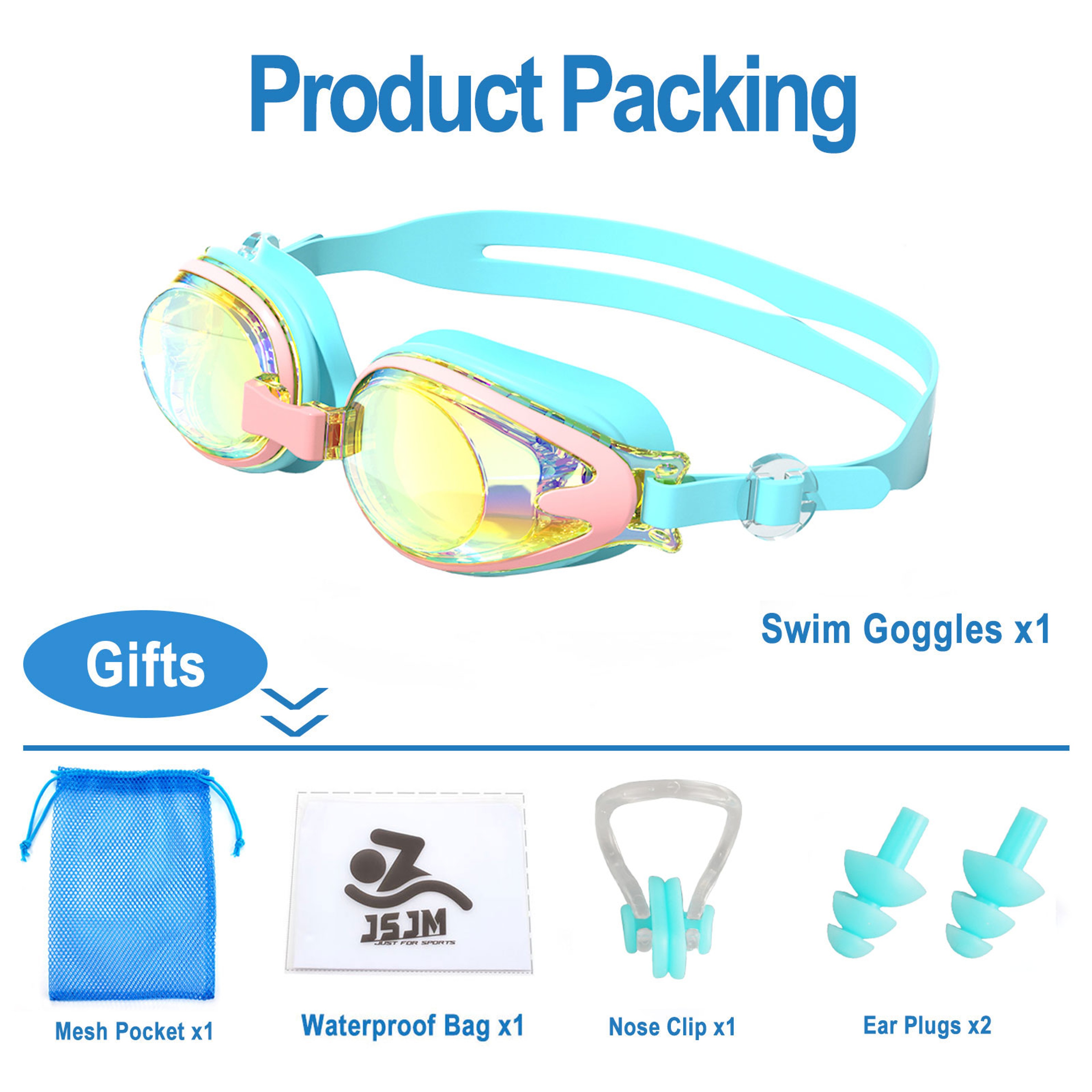 Kids Swimming Goggles Anti Fog UV Protection Silicone Swim Glasses For Boys  Girls 4