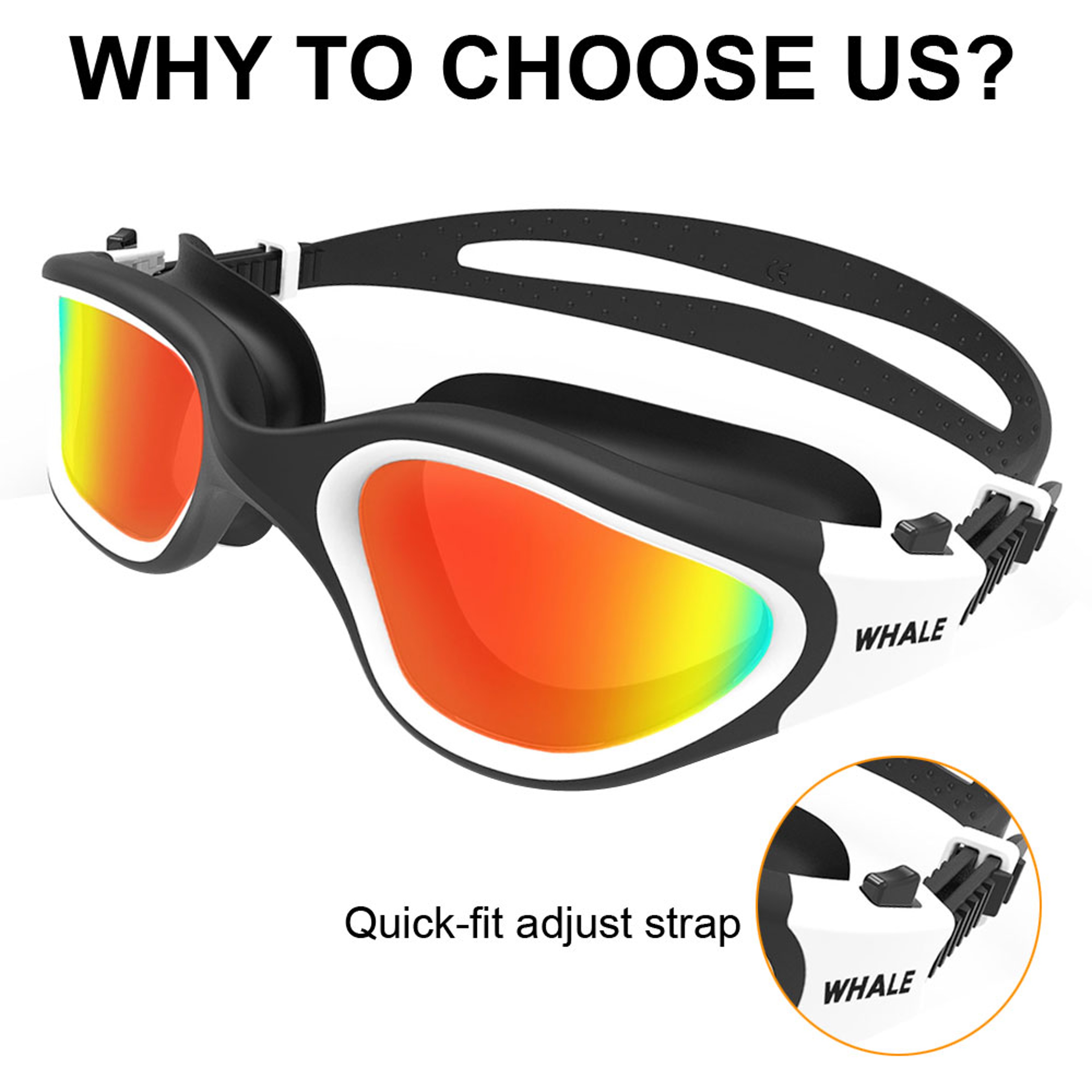 Polarized Swim Goggles For Adults Anti Fog UV Protection Leak Proof Comfort Fit 4