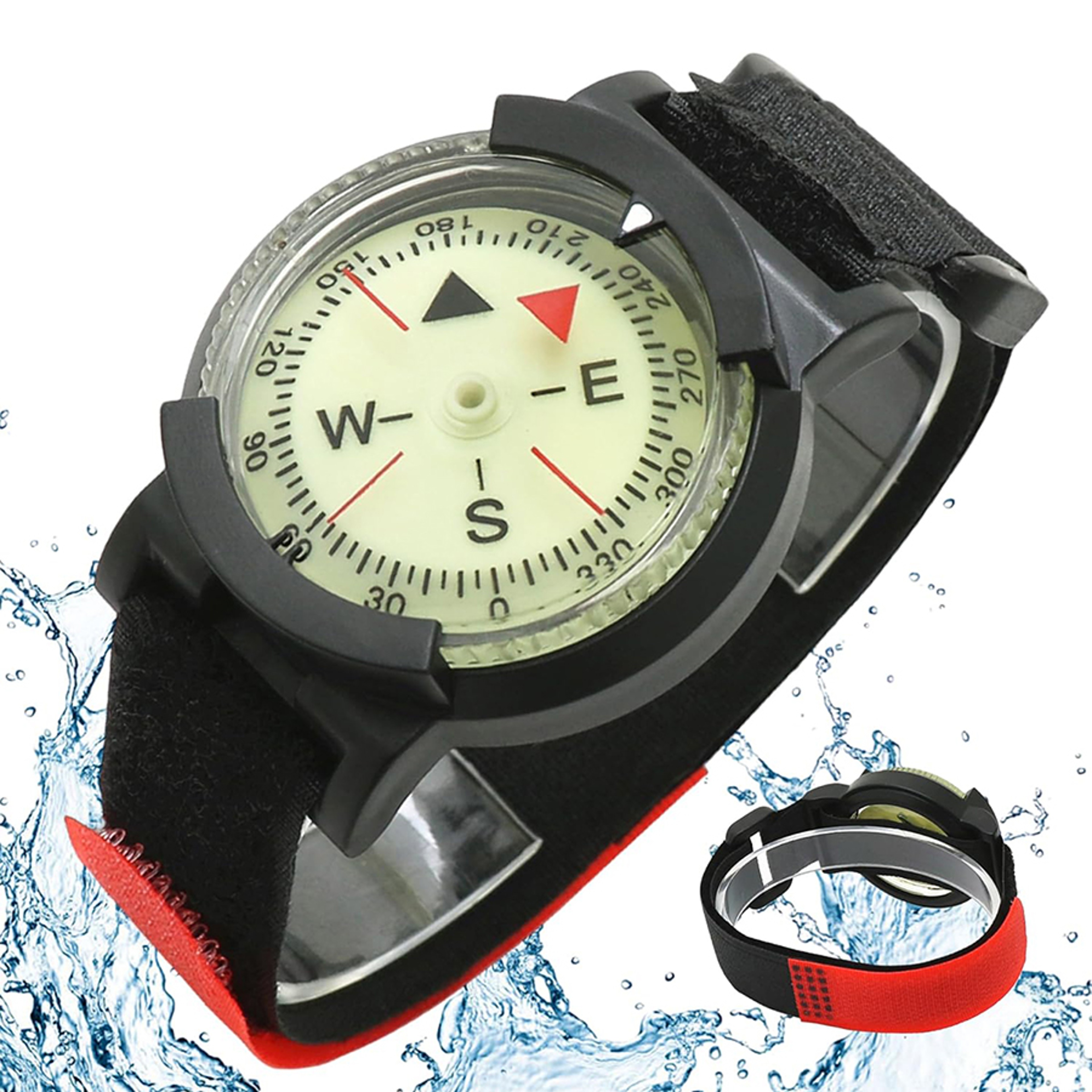 Waterproof Dive Compass Wrist Compass For Scuba Diving Hiking And Outdoor Navigation 0