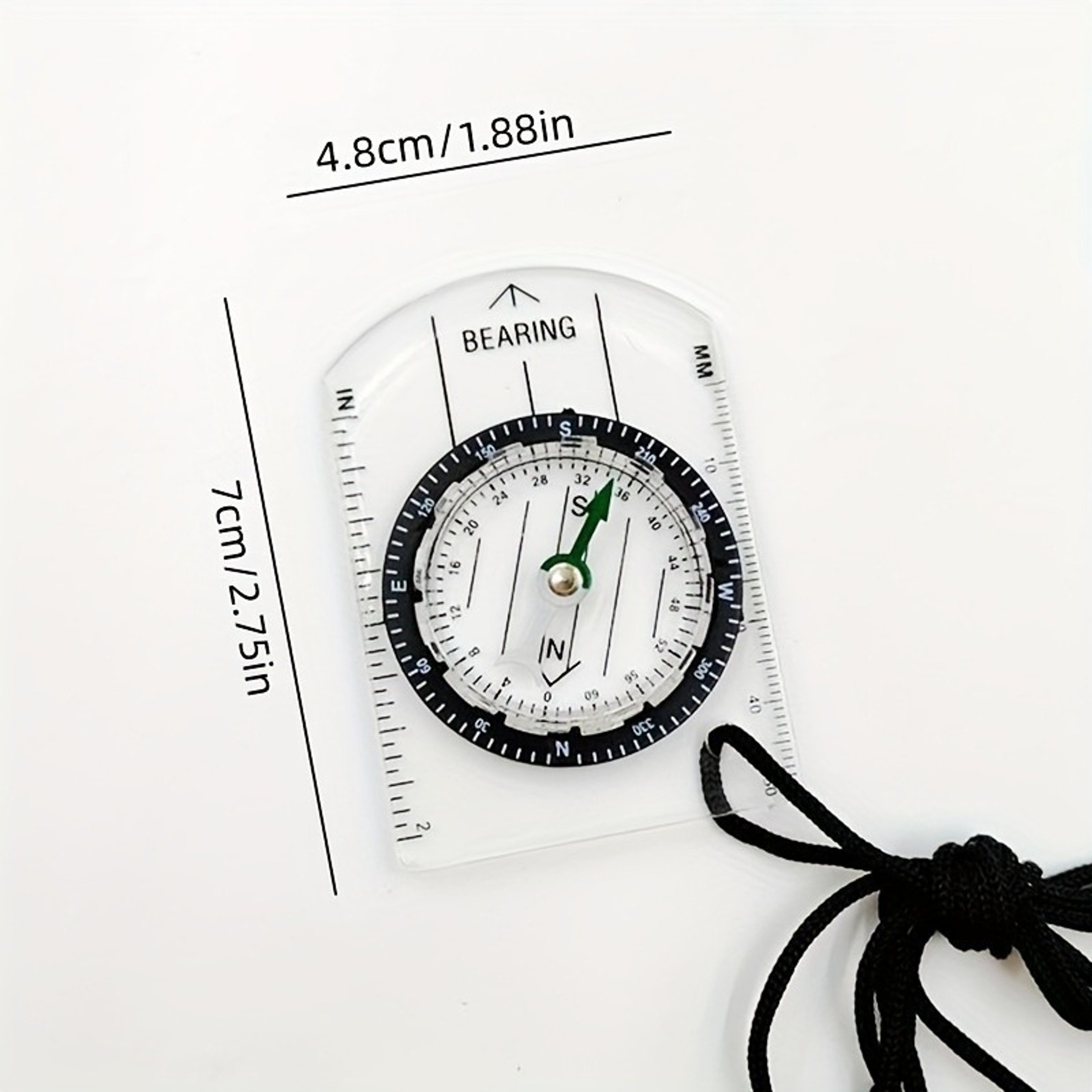 Mini Baseplate Compass with Map Ruler for Hiking and Camping – view 6