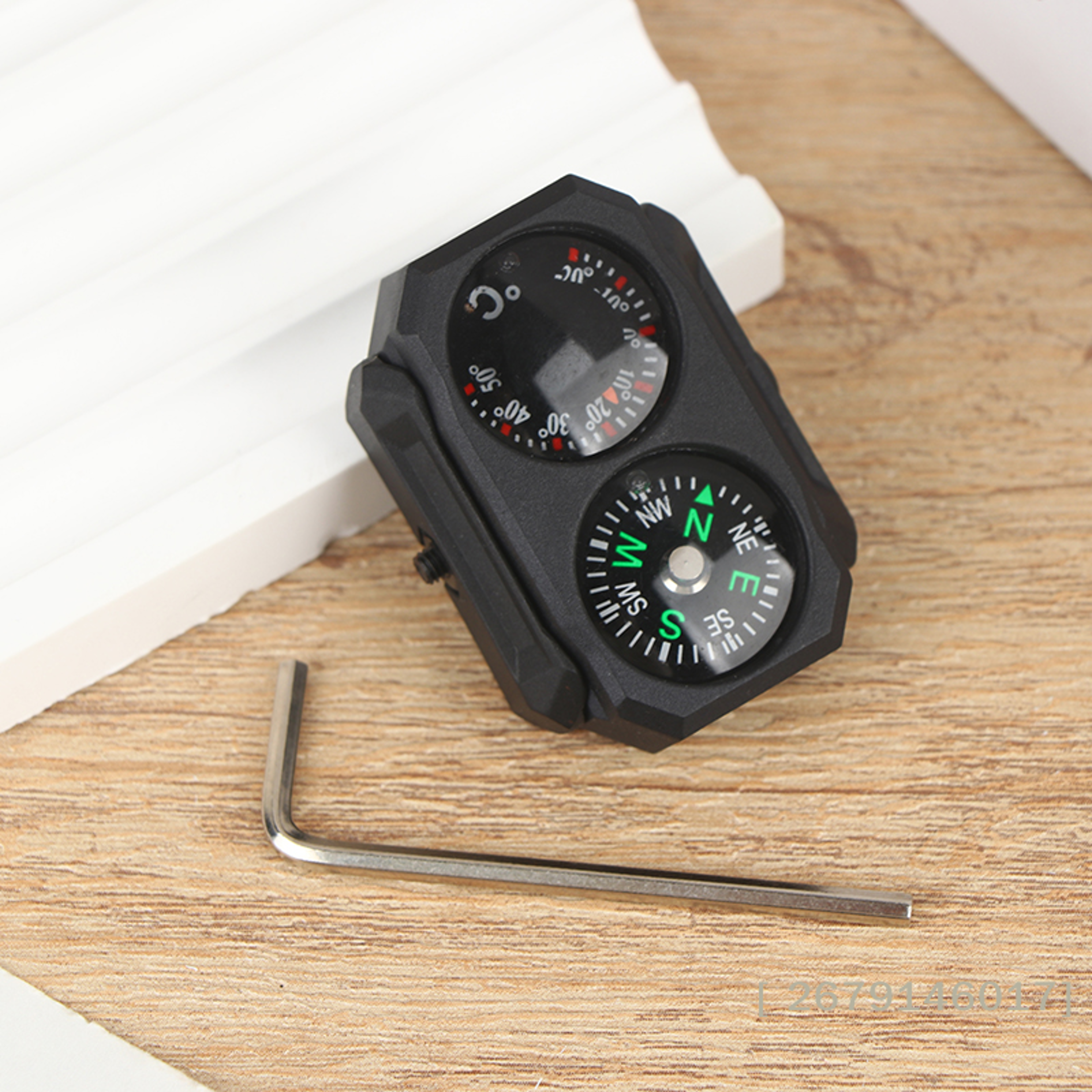 Mini Compass Thermometer For Rail Outdoor Navigation Accessory 1
