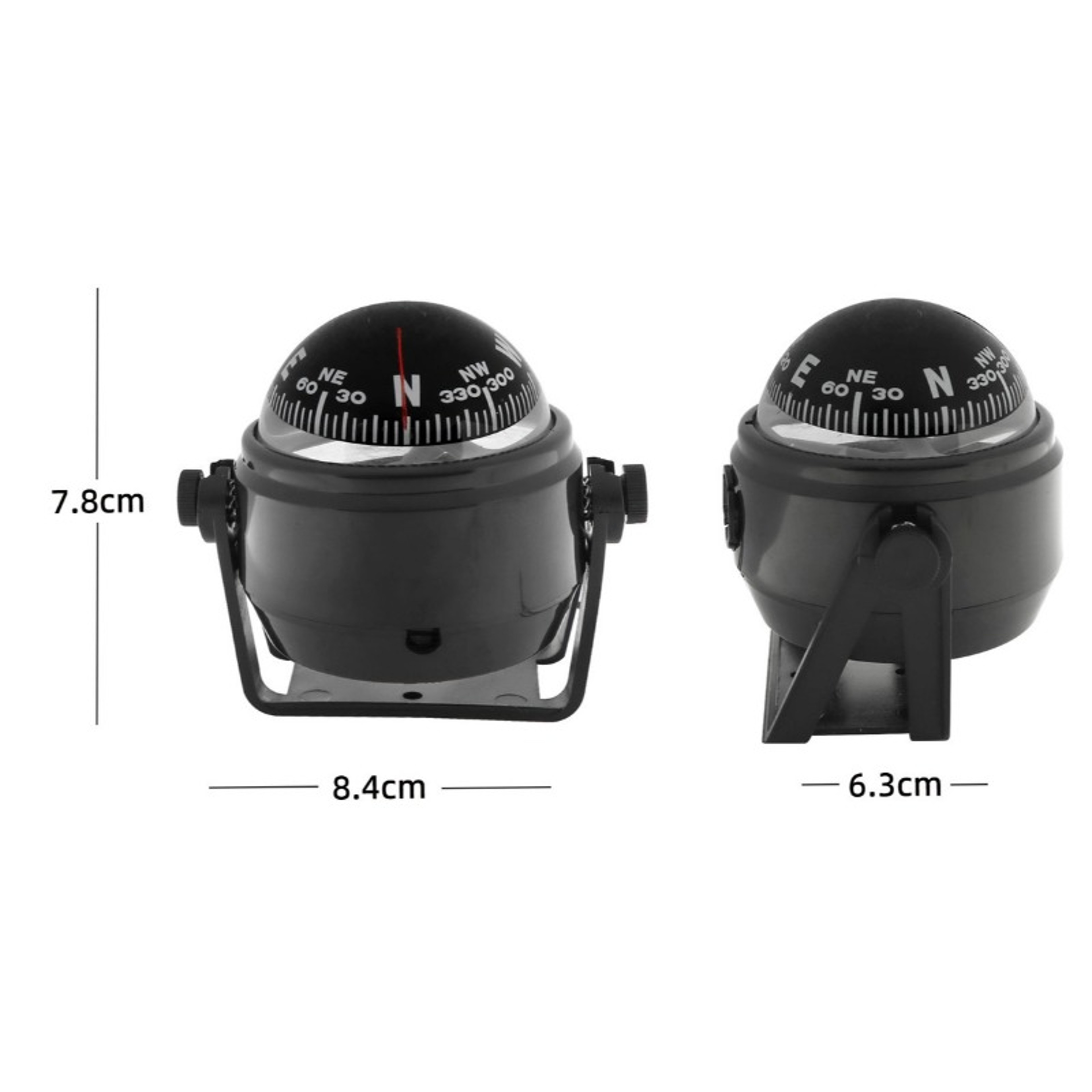 Magnetic Car Dashboard Compass Ball with Adjustable Declination for Car Boat Truck – view 4