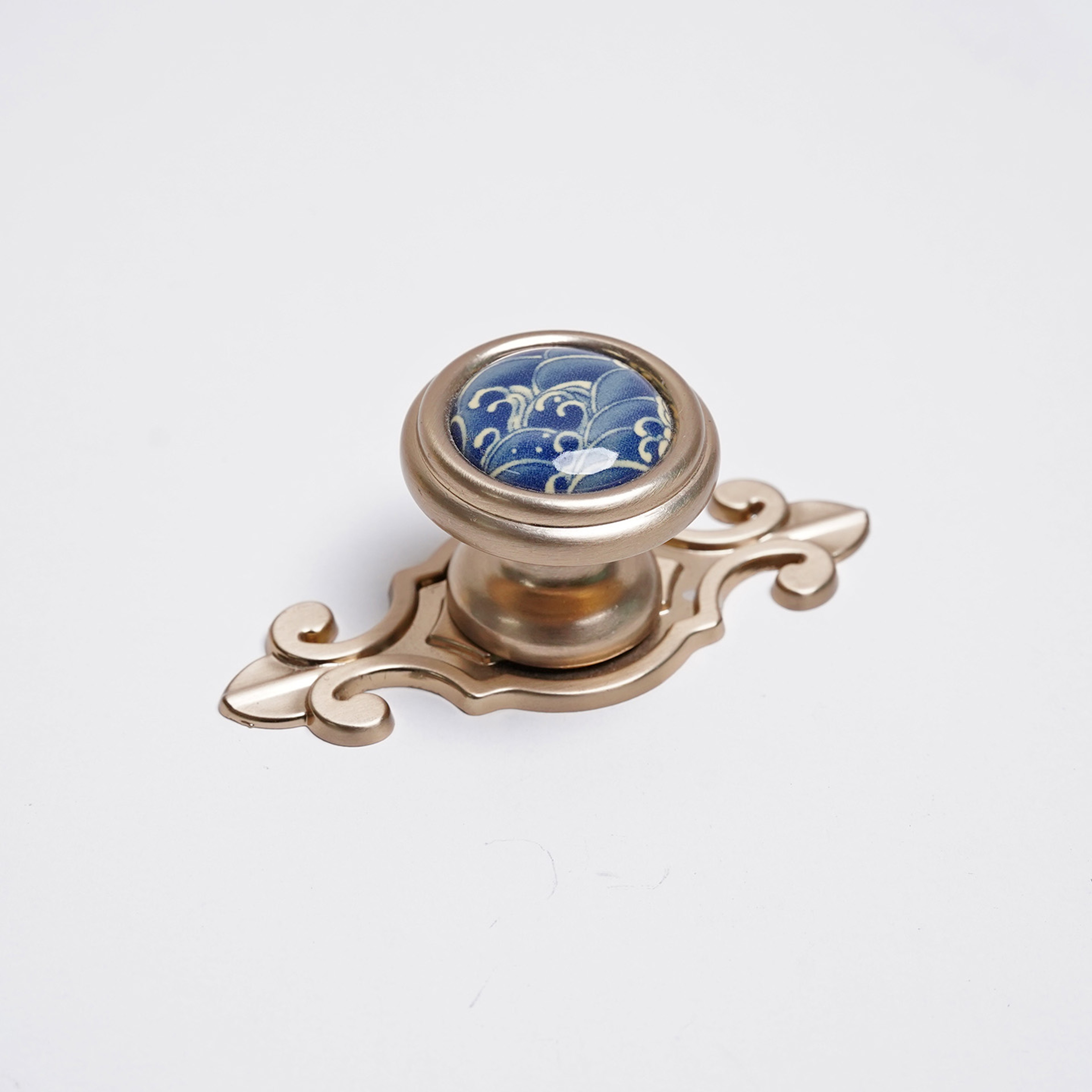 Vintage Ceramic Cabinet Knobs Bird Floral Drawer Pulls Set 10