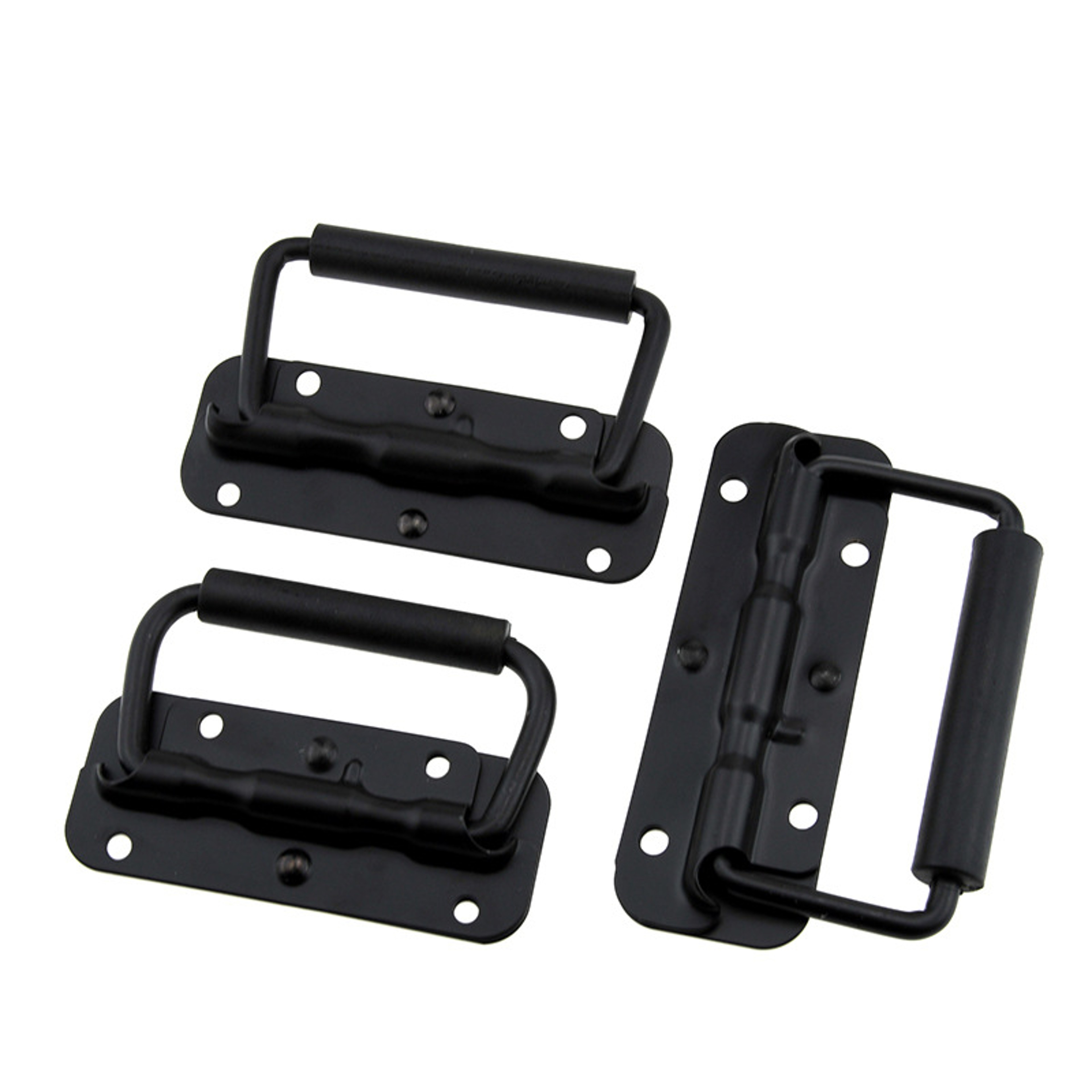 Black Spring Loaded Handle For Toolbox Cabinet  Case Folding Grip Replacement 0