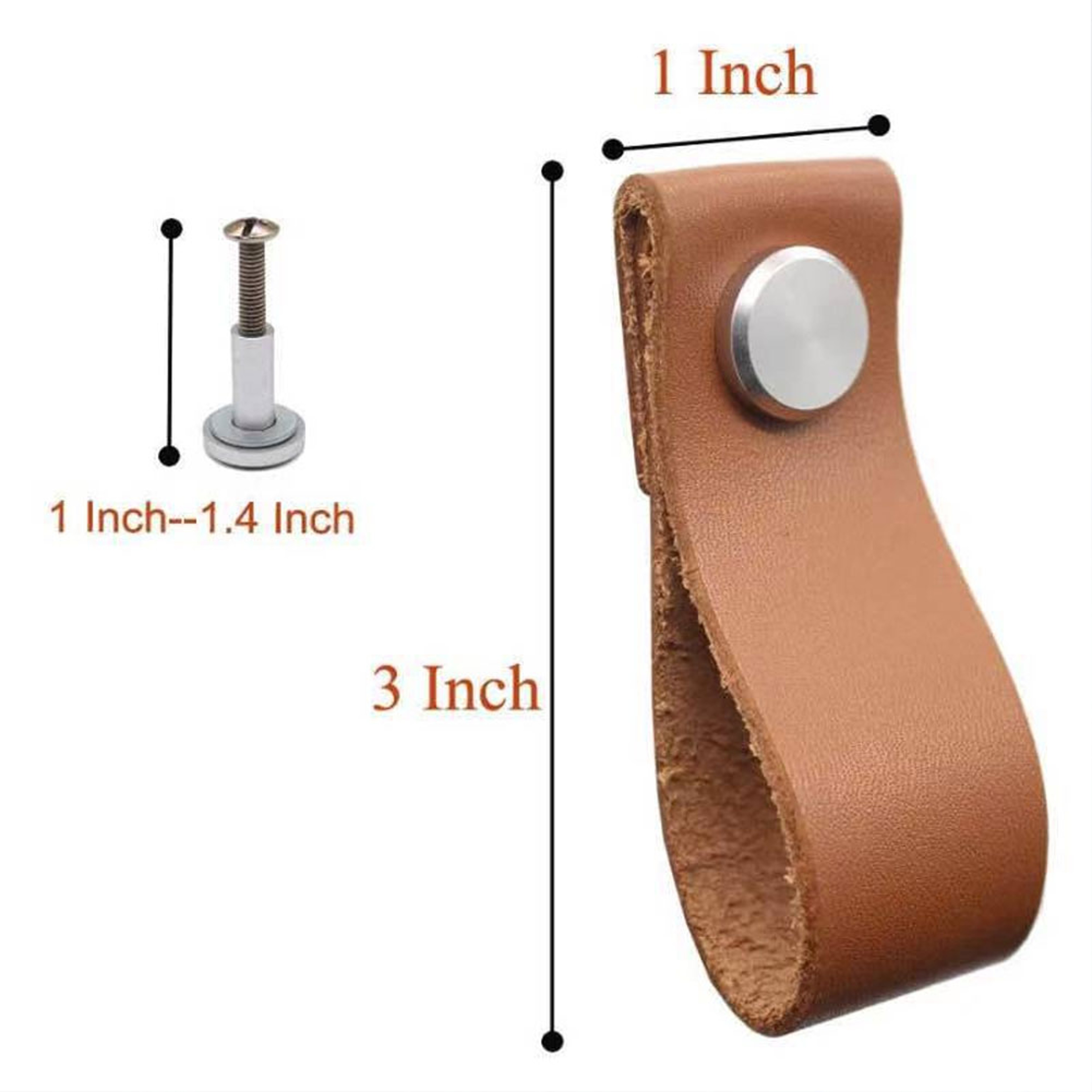 Handmade Leather Cabinet Pulls Set Minimalist Drawer Handles For Kitchen And Dresser 2