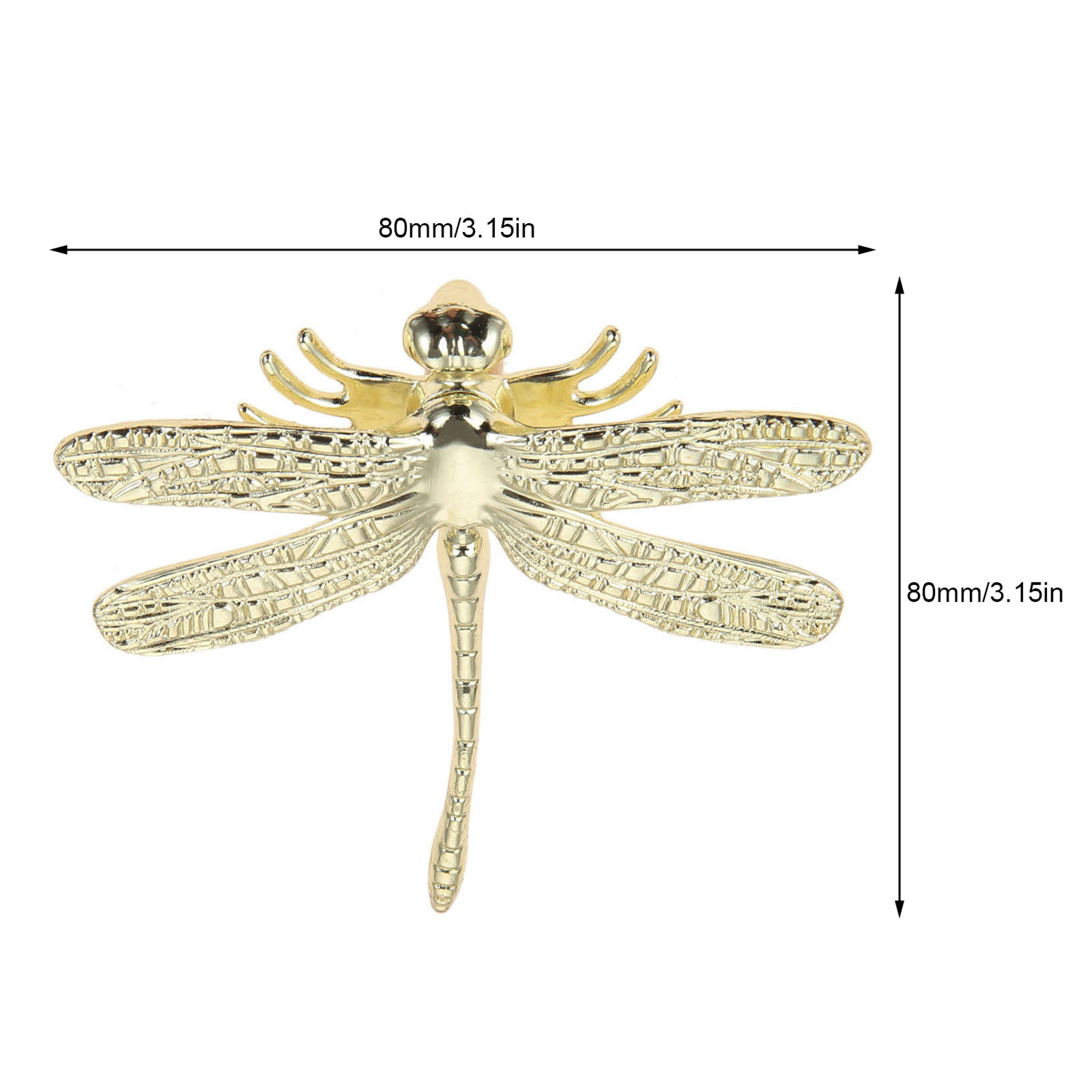 Brass Dragonfly Cabinet Knob Decorative Single Hole Drawer Pull – view 6