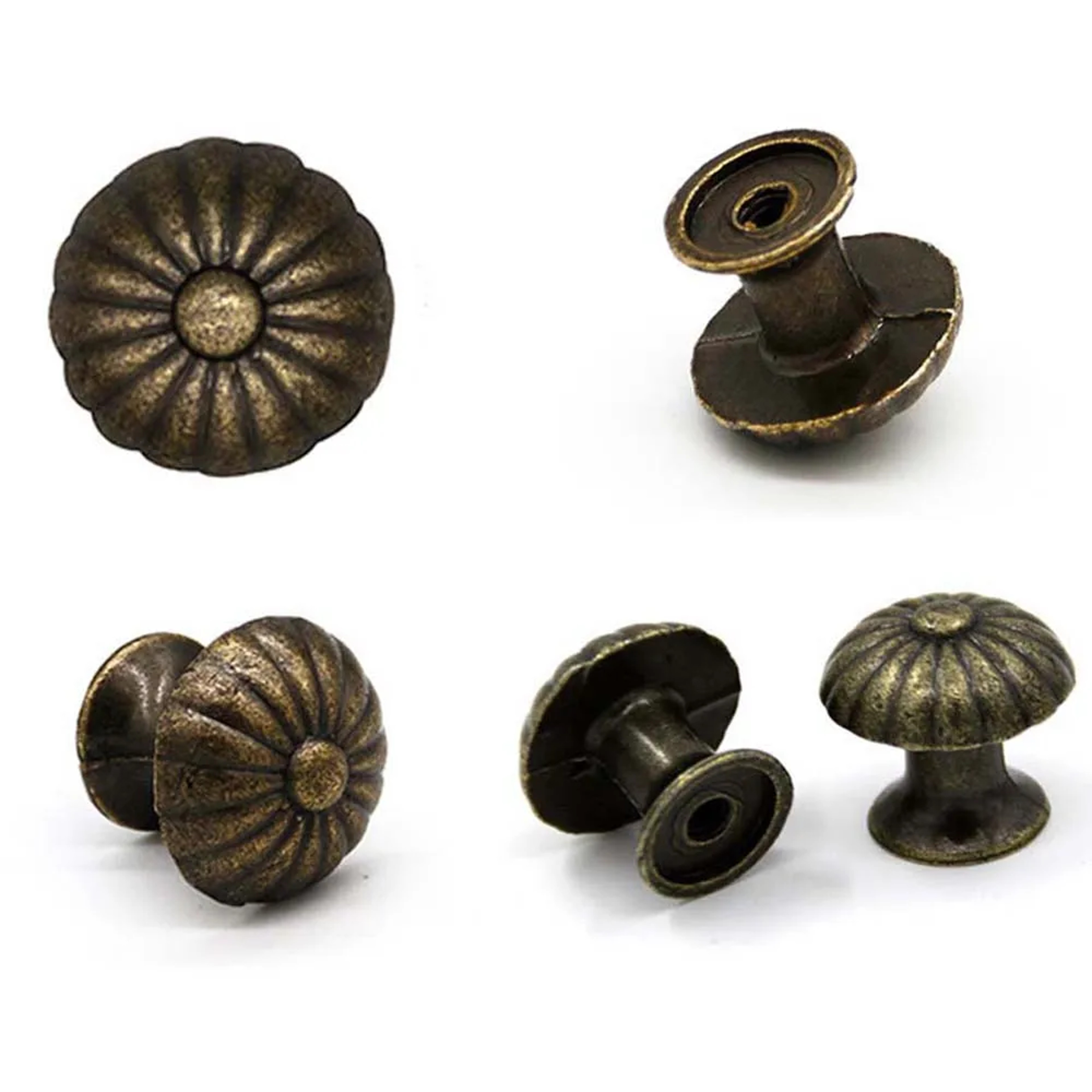 Vintage Wooden Drawer Handles Set Antique Cabinet Knobs for Furniture Upgrade – view 4