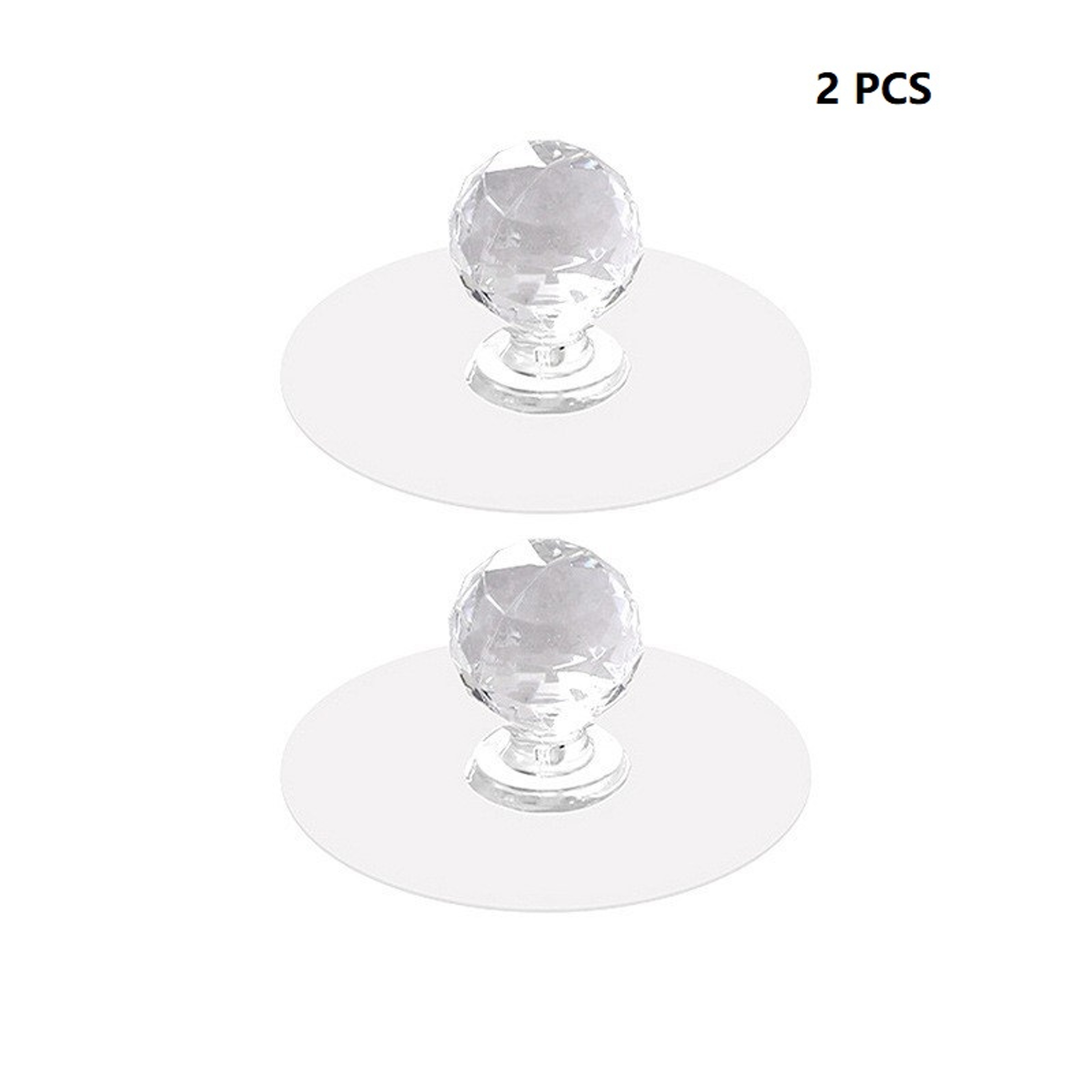 Crystal Clear Self Adhesive Cabinet Knobs For Drawers Closets And Glass Doors 5
