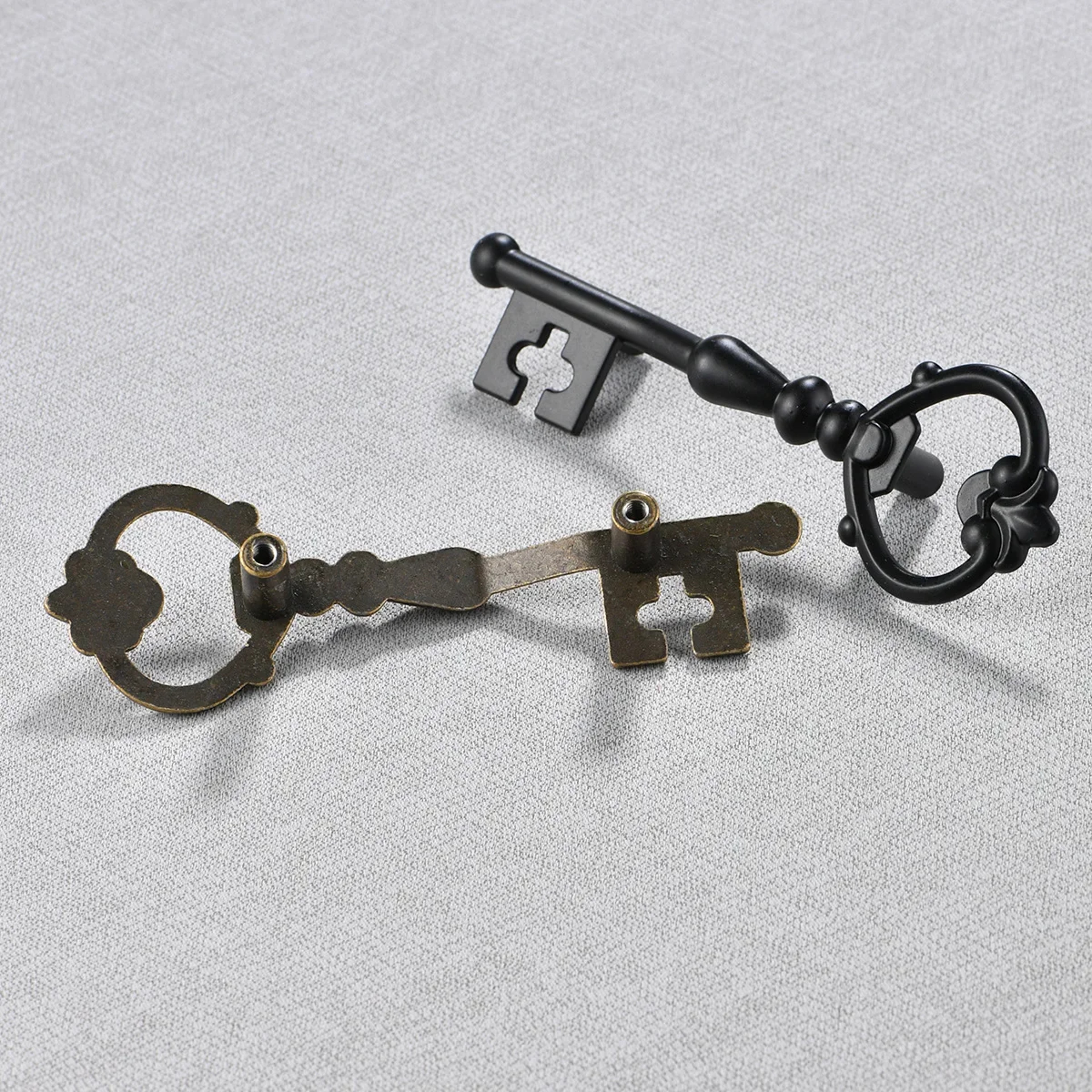 Vintage Key Cabinet Pulls Antique Bronze Drawer Handles 1