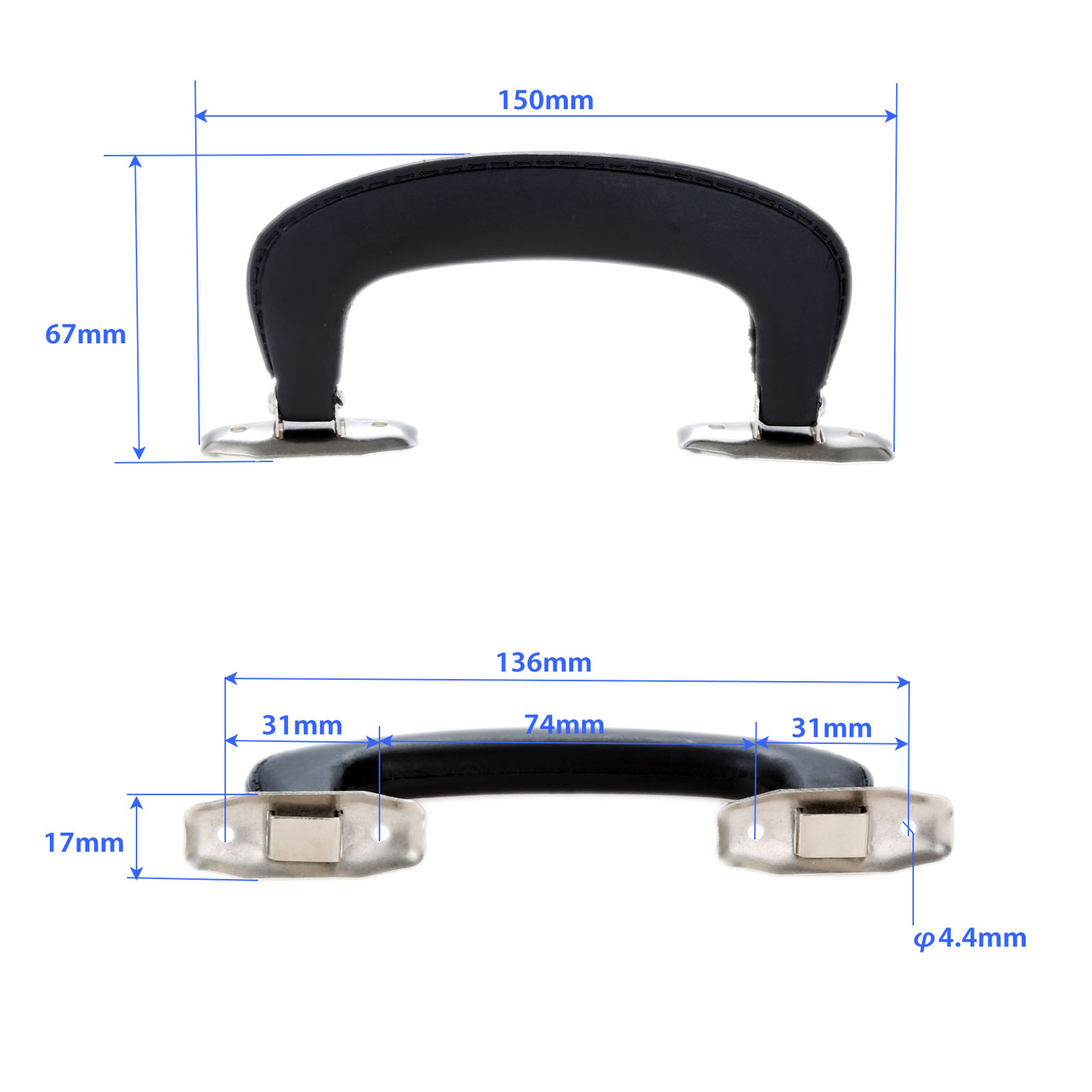 Universal Guitar Case Replacement Handle Black Luggage Grip – view 6