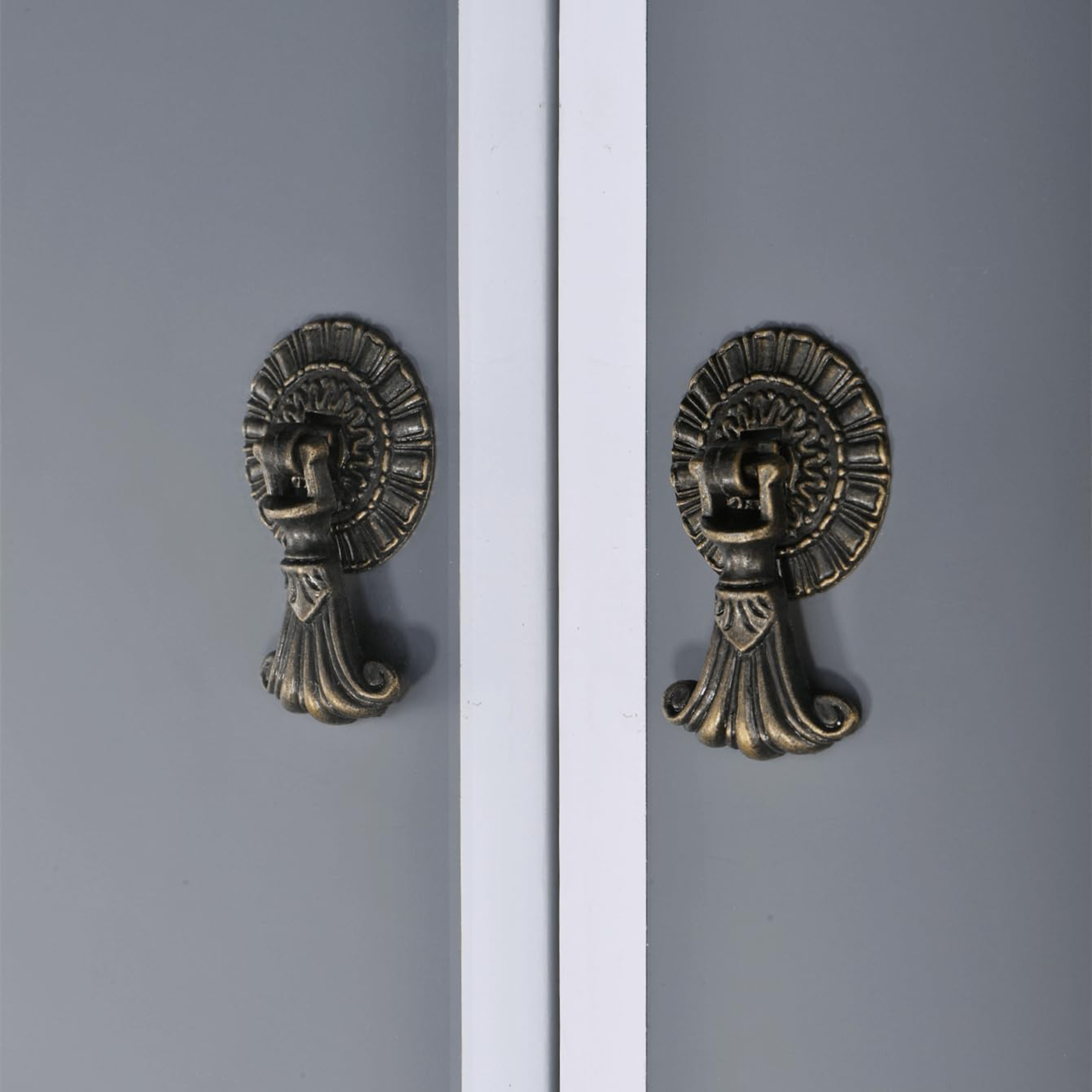 Antique Bronze Ring Pull Handles Set for Drawers and Cabinets – view 5